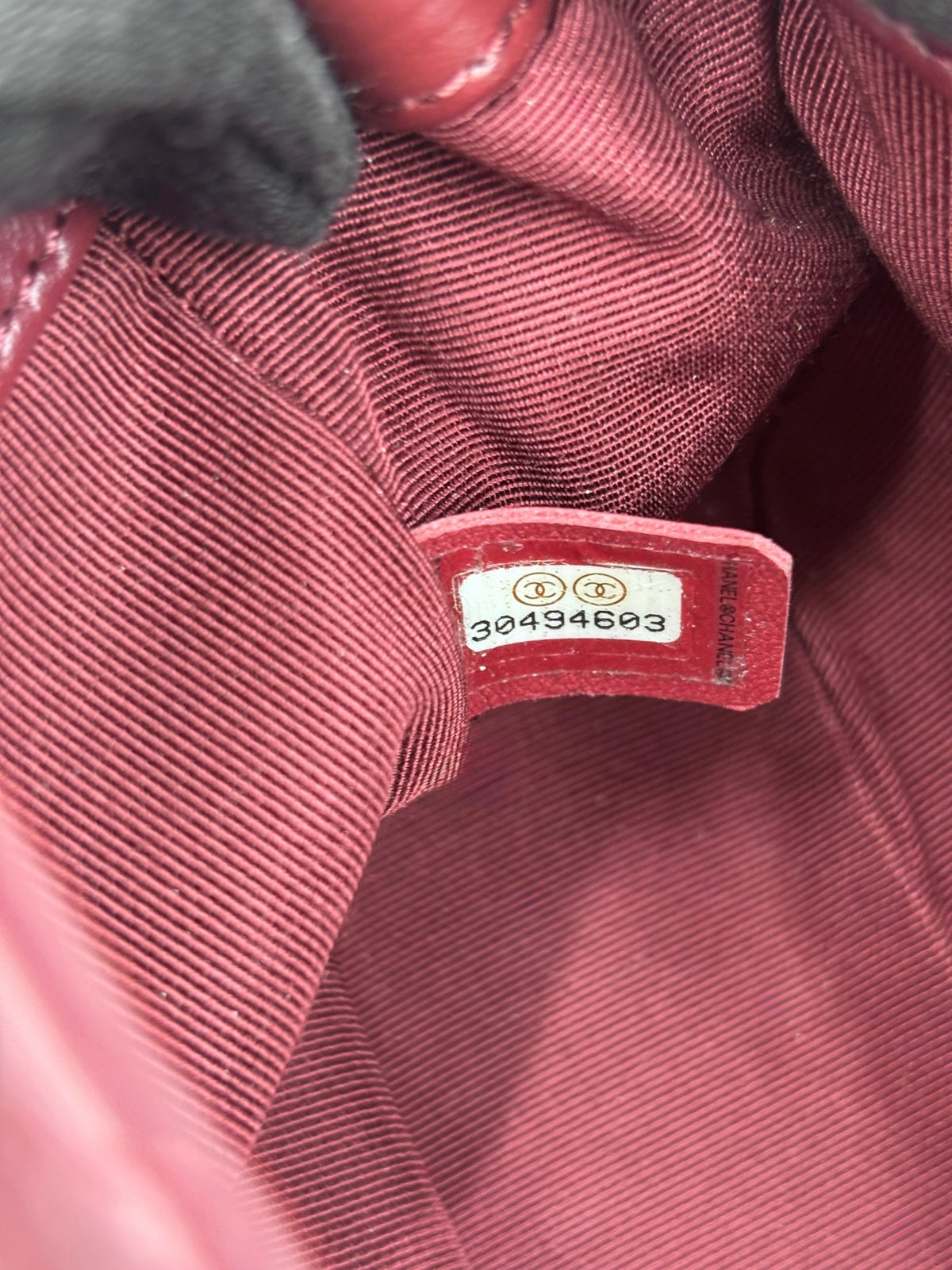 Pre-owned Chanel Burgundy Quilted Lambskin Flap Bag - Authenticated