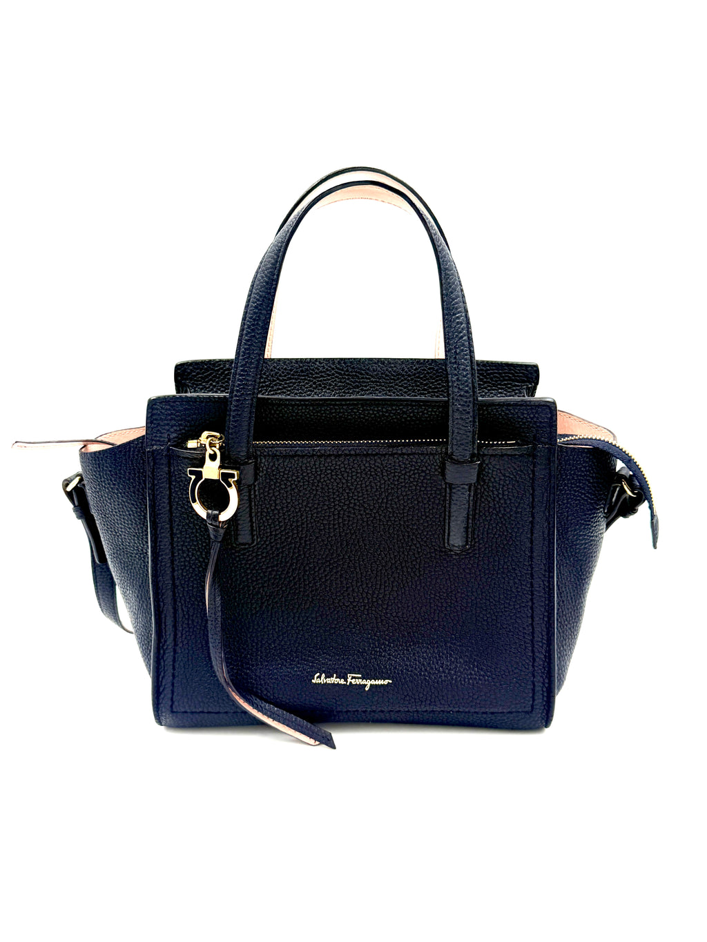 Pre-Owned Salvatore Ferragamo Navy Blue AMY Tote - Authenticated