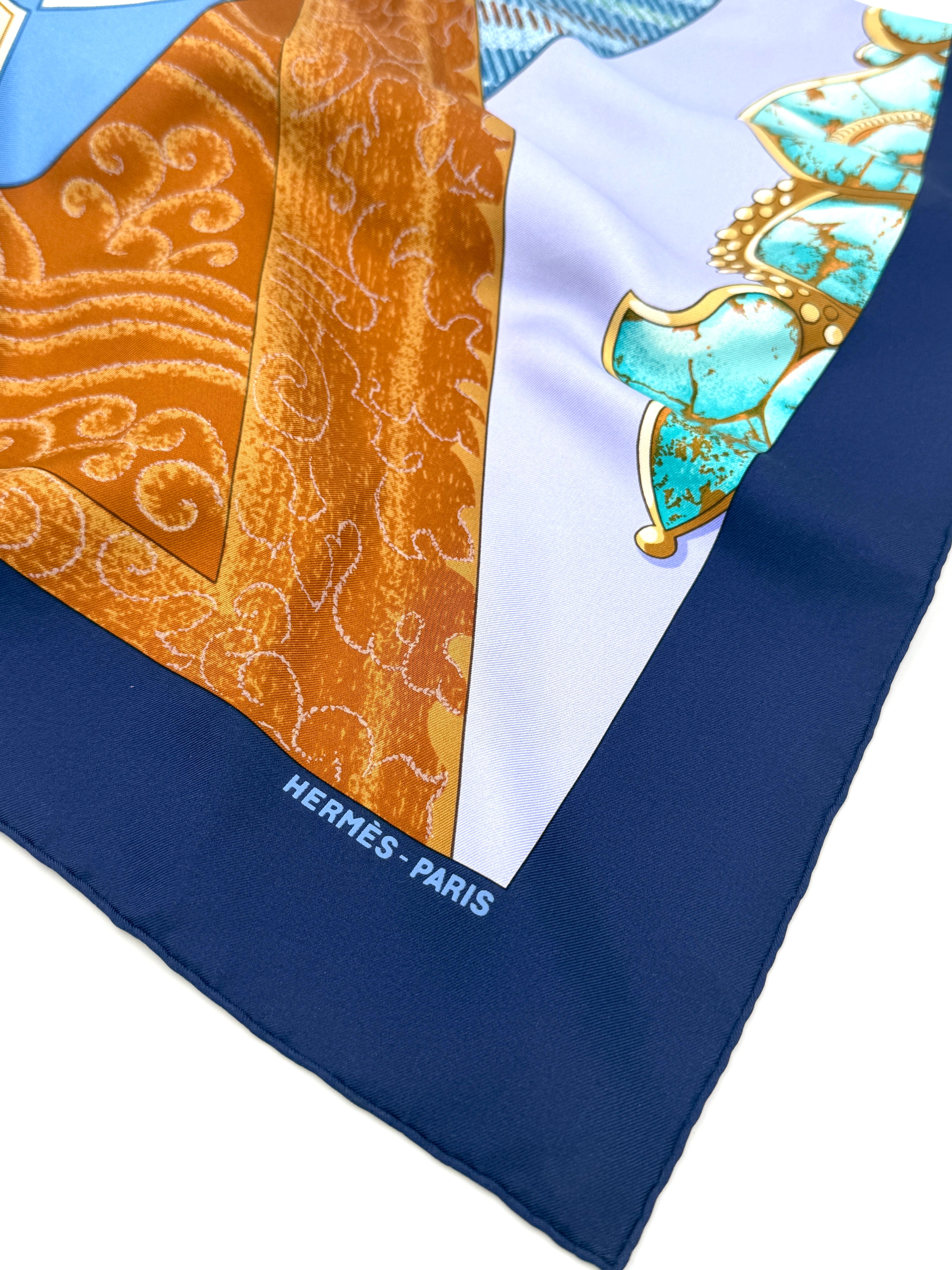 Pre-Owned Hermès Caty Latham "Tibet II" Silk Scarf 1999