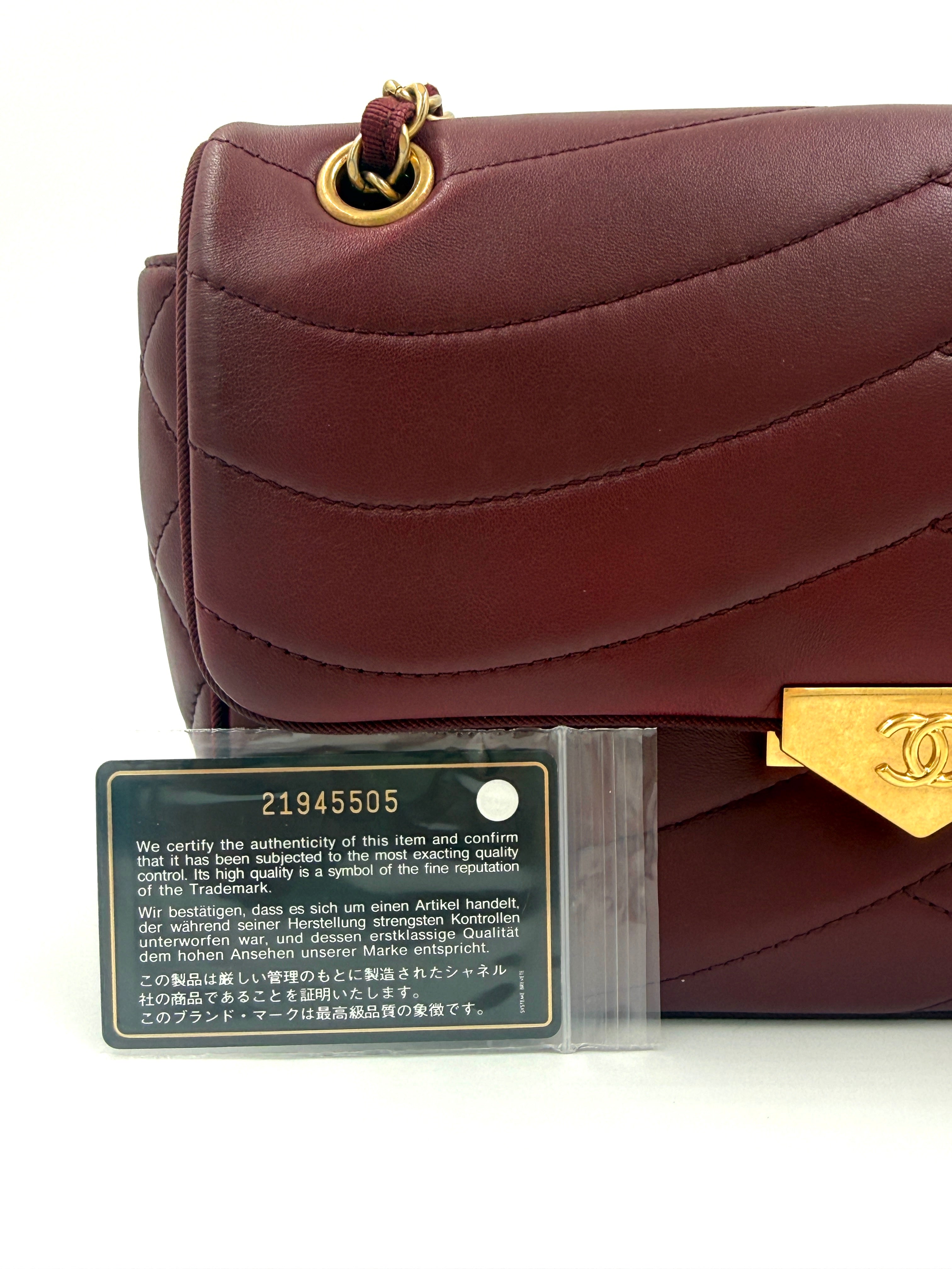 Pre-owned Chanel Burgundy Paris-Seoul Pagoda Flap Bag with Gold Hardware - Authenticated