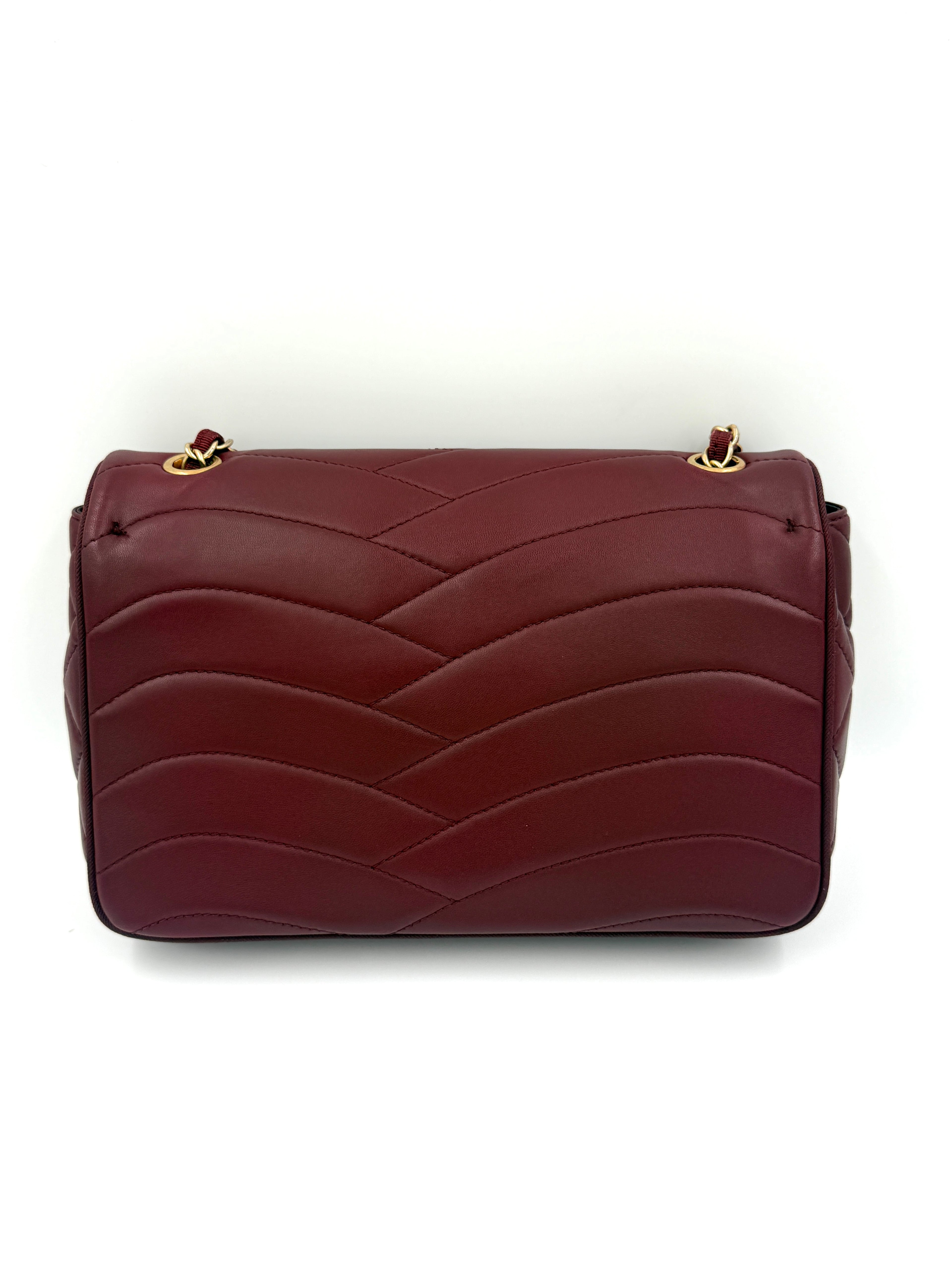 Pre-owned Chanel Burgundy Paris-Seoul Pagoda Flap Bag with Gold Hardware - Authenticated