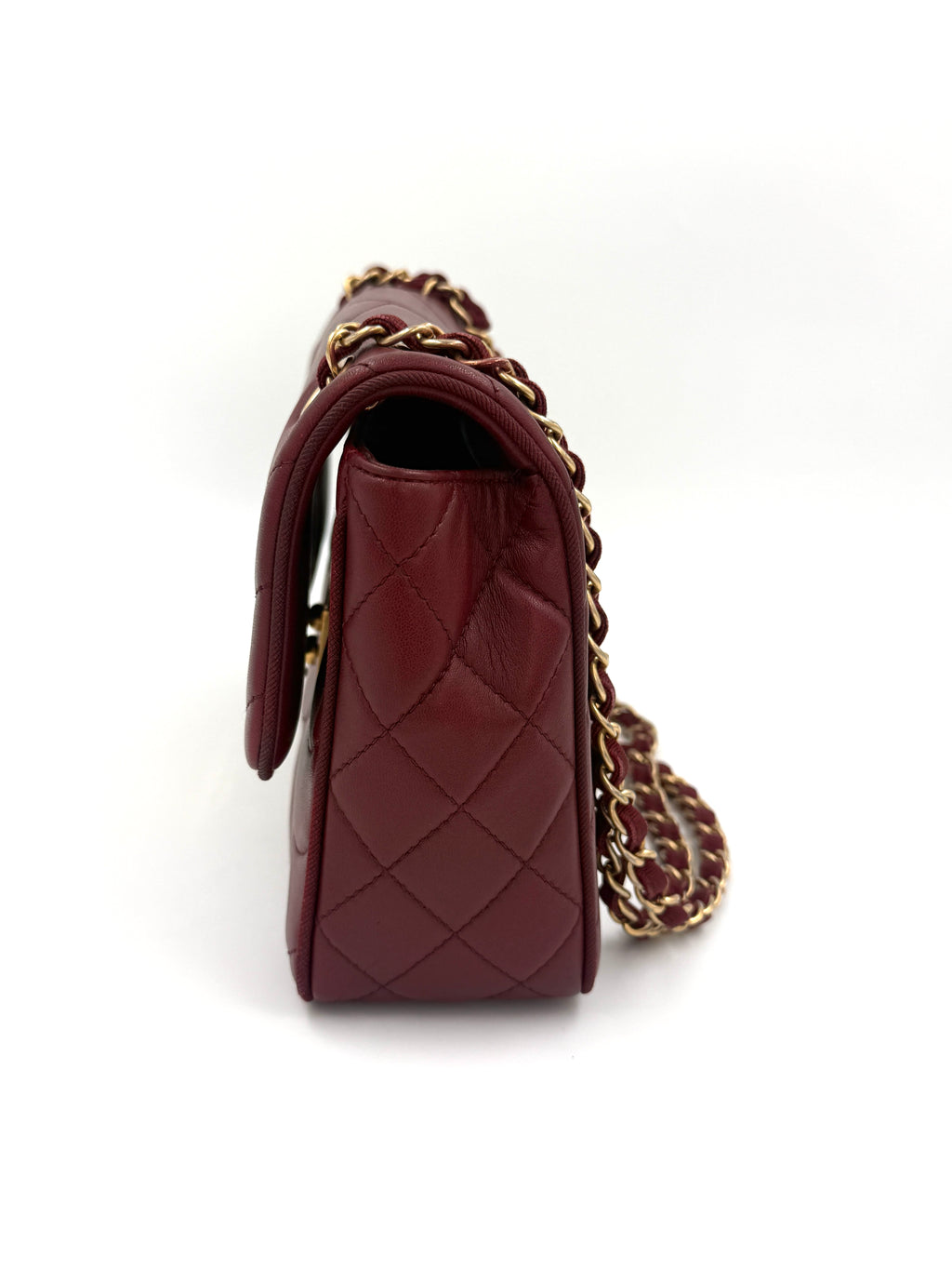 Pre-owned Chanel Burgundy Paris-Seoul Pagoda Flap Bag with Gold Hardware - Authenticated