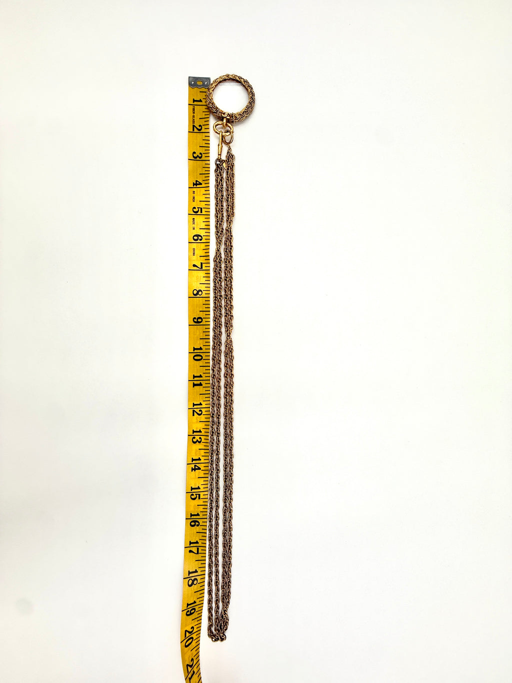 Pre-Owned Chanel Necklace with Monocle Magnifying Glass Pendant 24k Gold Plated - Authenticated
