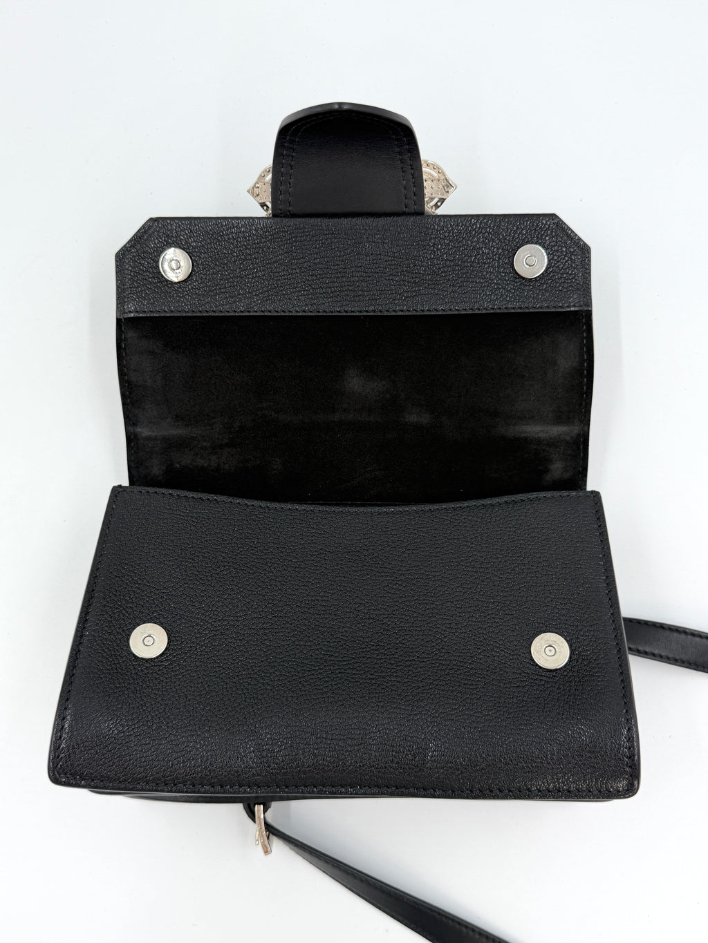 Pre-owned Miu Miu Calfskin Crystal and Pearl Closure Crossbody - Authenticated