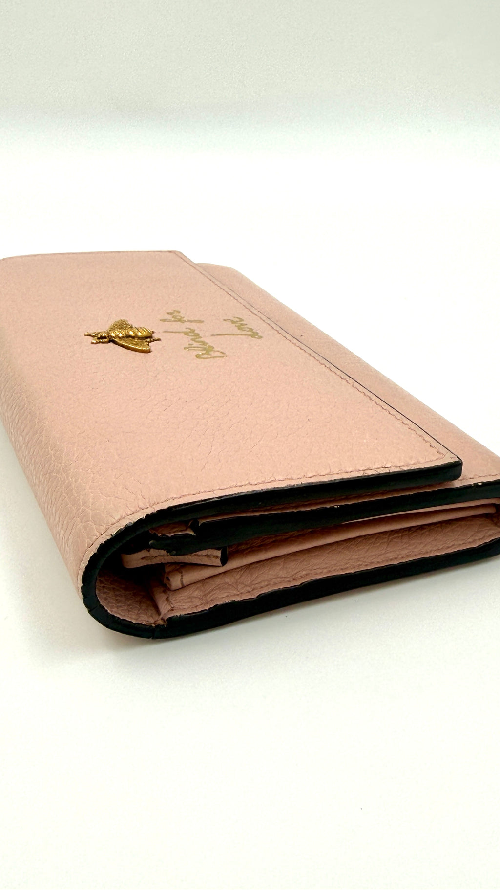 Pre-Owned Gucci Blind for Love Long Pink Wallet - Authenticated