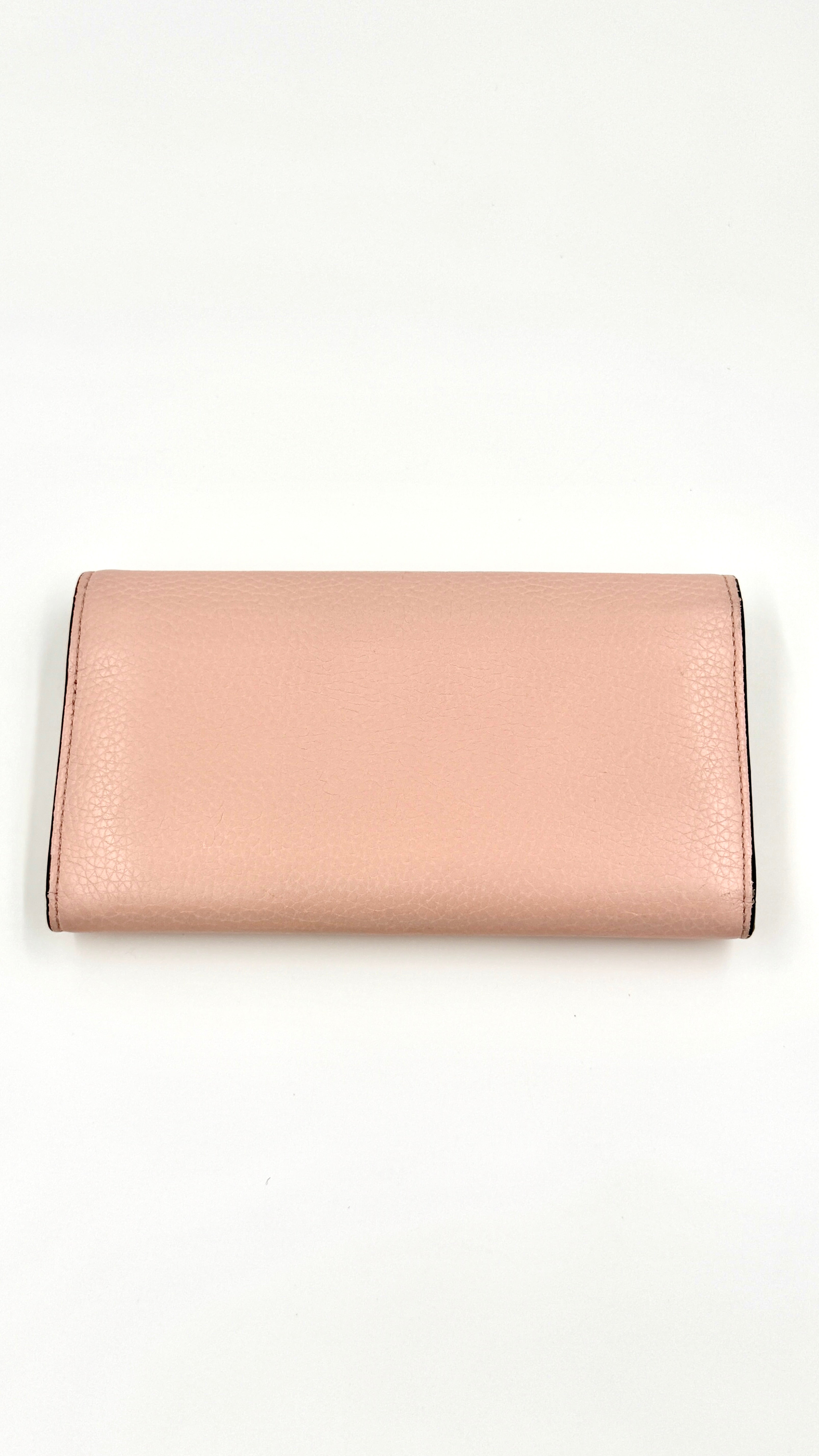Pre-Owned Gucci Blind for Love Long Pink Wallet - Authenticated
