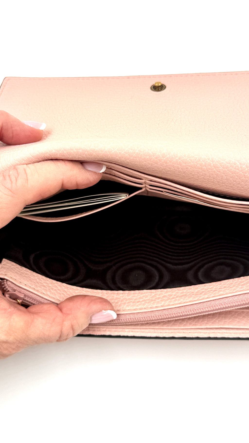 Pre-Owned Gucci Blind for Love Long Pink Wallet - Authenticated
