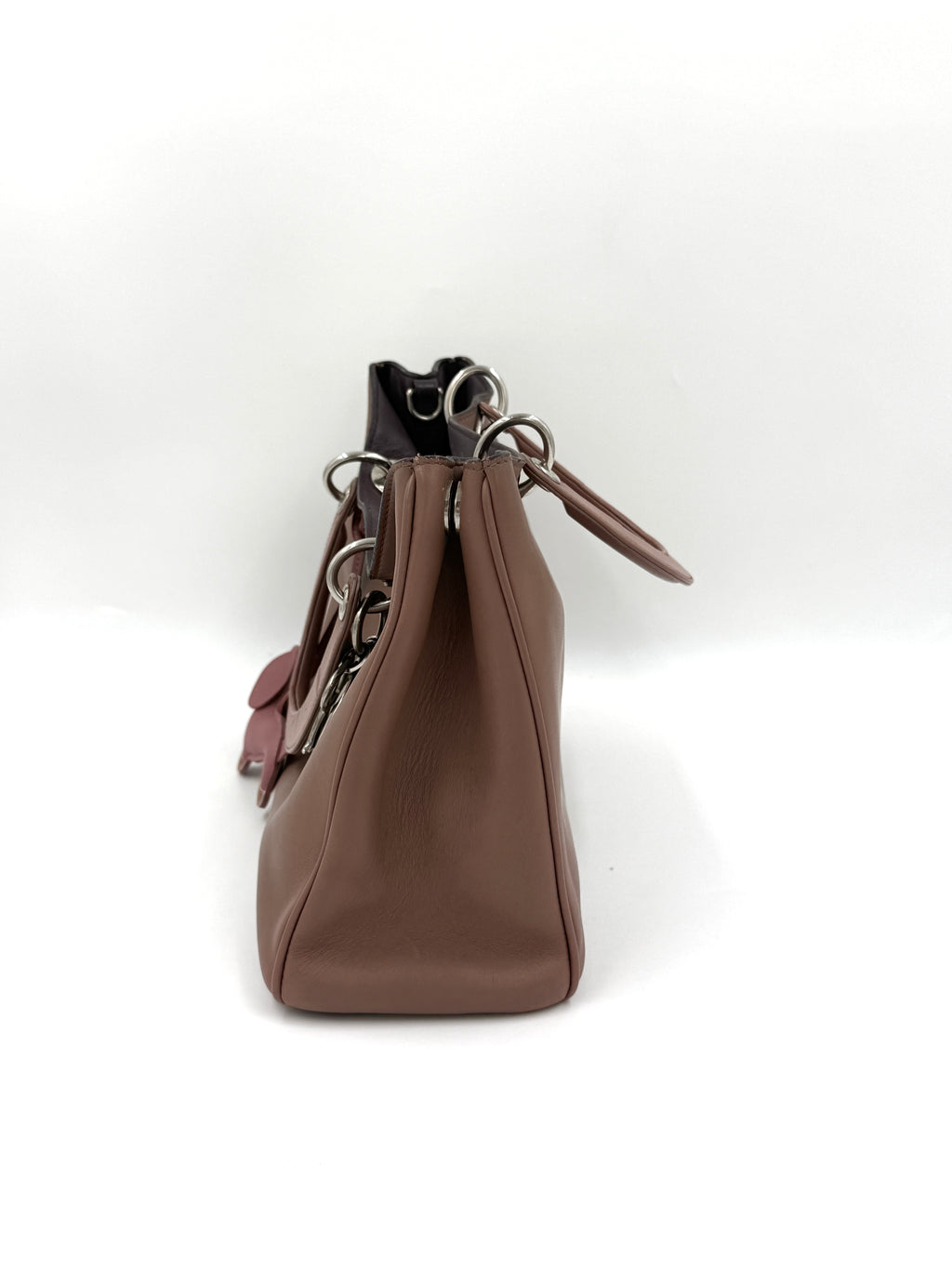 Pre-Owned Dior Diorissimo Pinkish Brown with Silver Hardware Medium - Authenticated