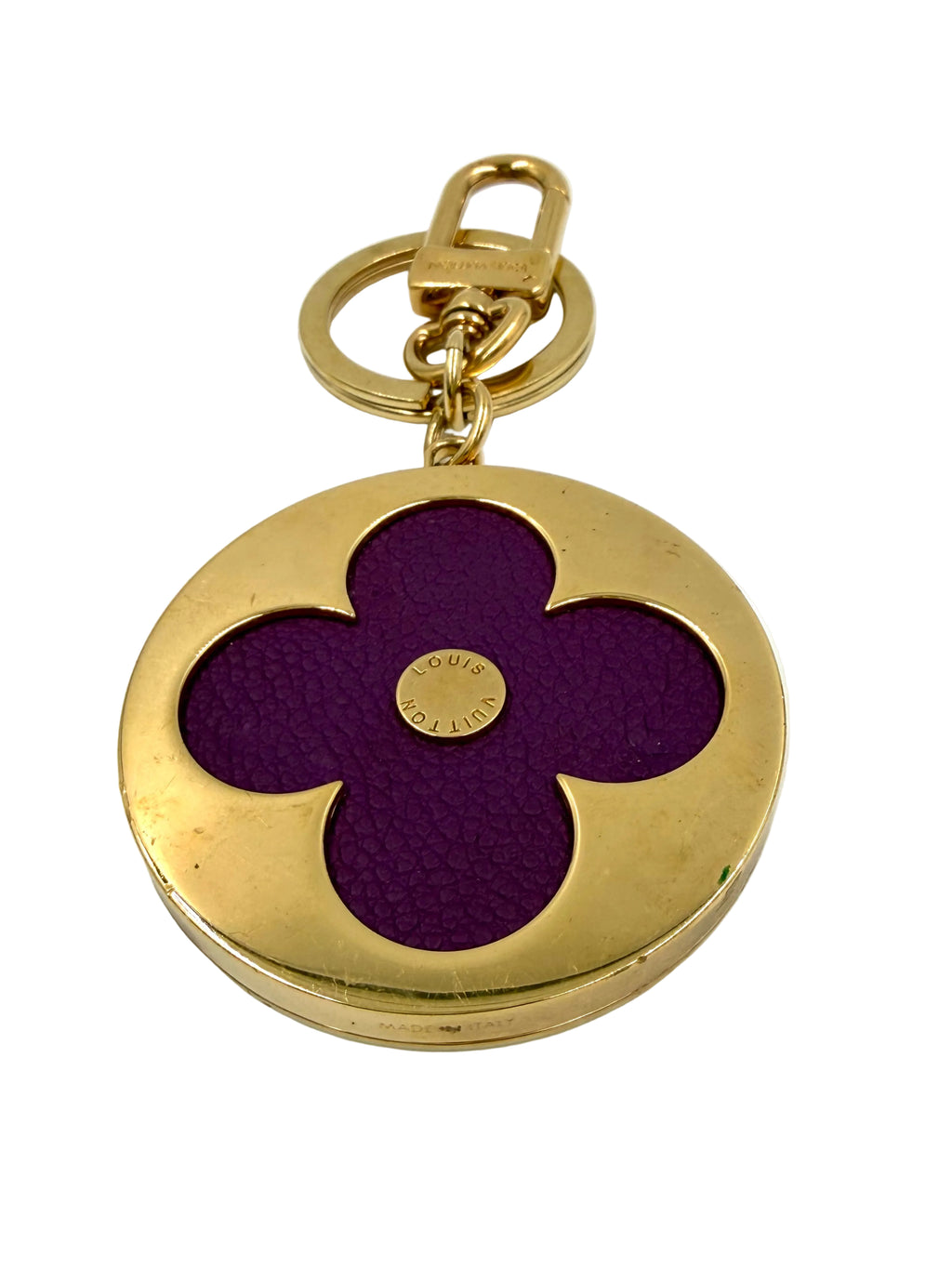 Pre-owned Louis Vuitton Round Flower Medallion Bag Charm and Key Holder
