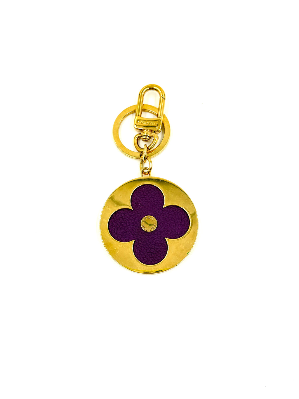 Pre-owned Louis Vuitton Round Flower Medallion Bag Charm and Key Holder