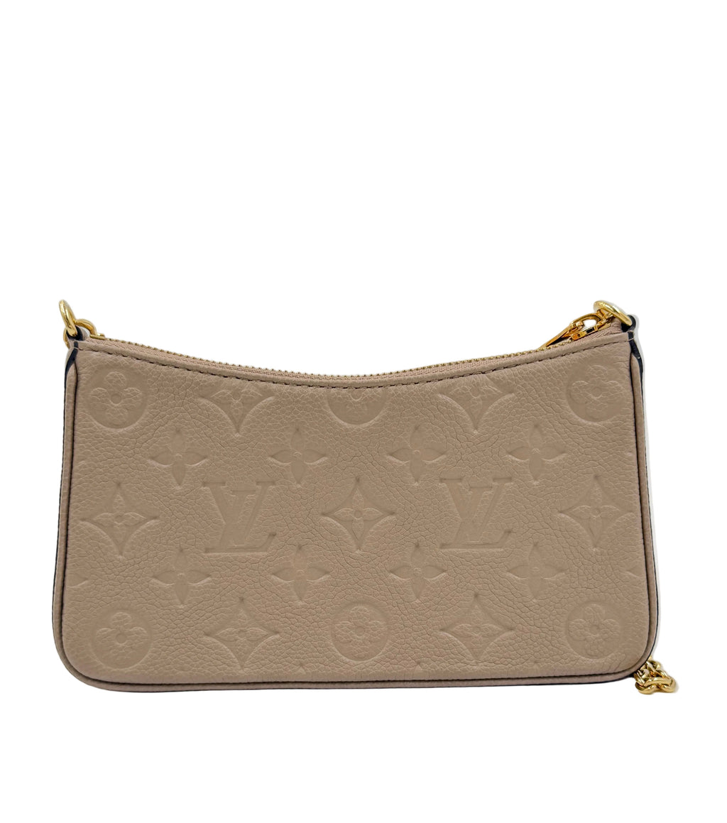 Pre-owned Louis Vuitton Easy Pouch On Strap Empreinte Leather Dune - Authenticated