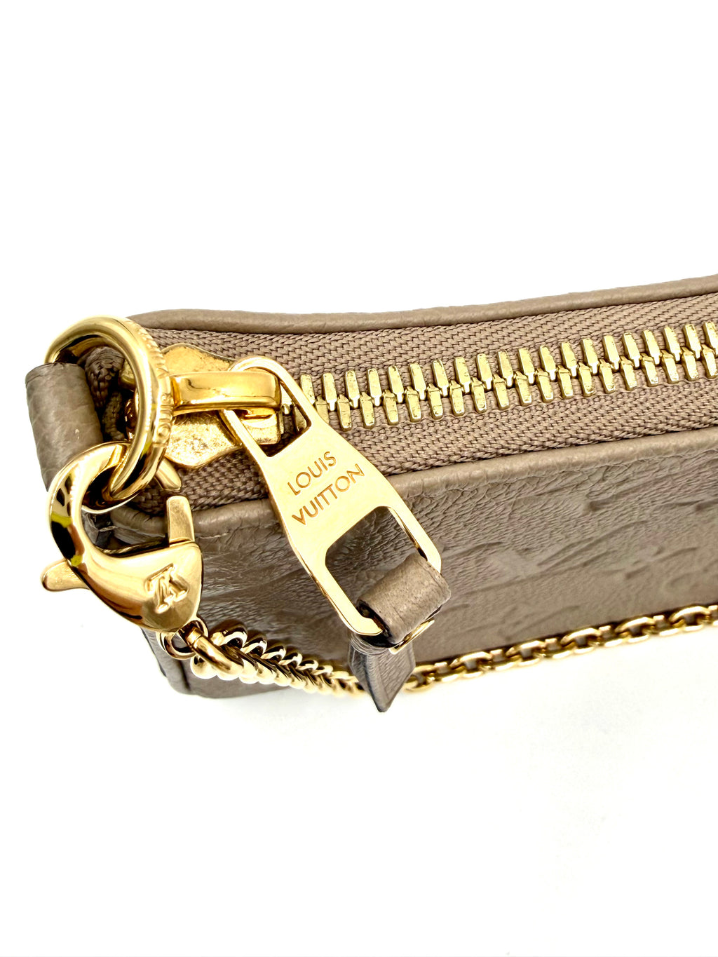 Pre-owned Louis Vuitton Easy Pouch On Strap Empreinte Leather Dune - Authenticated