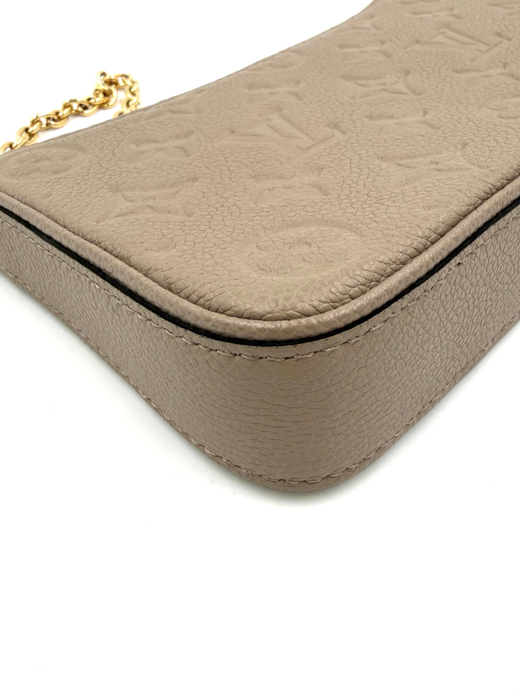 Pre-owned Louis Vuitton Easy Pouch On Strap Empreinte Leather Dune - Authenticated
