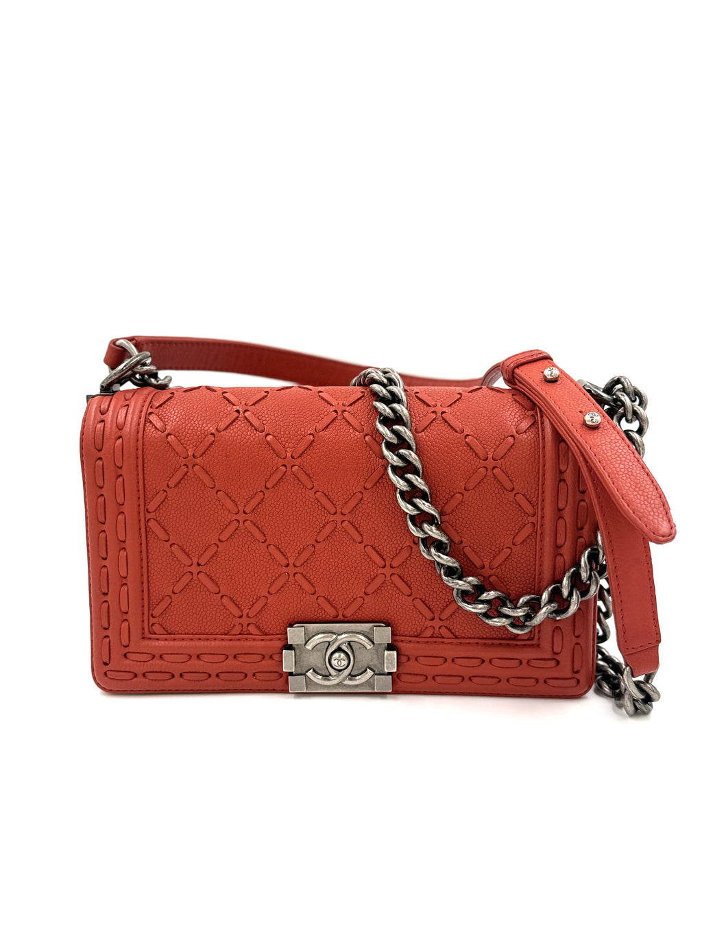 Pre-Owned Chanel Paris-Dallas Boy Bag Whipstitch Caviar - Authenticated