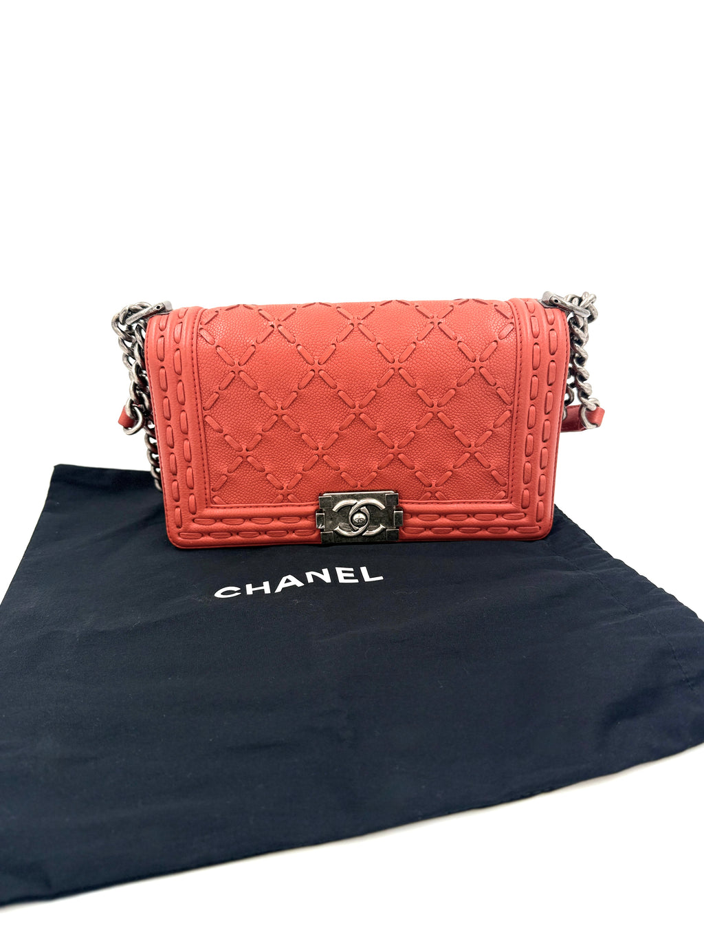Pre-Owned Chanel Paris-Dallas Boy Bag Whipstitch Caviar - Authenticated