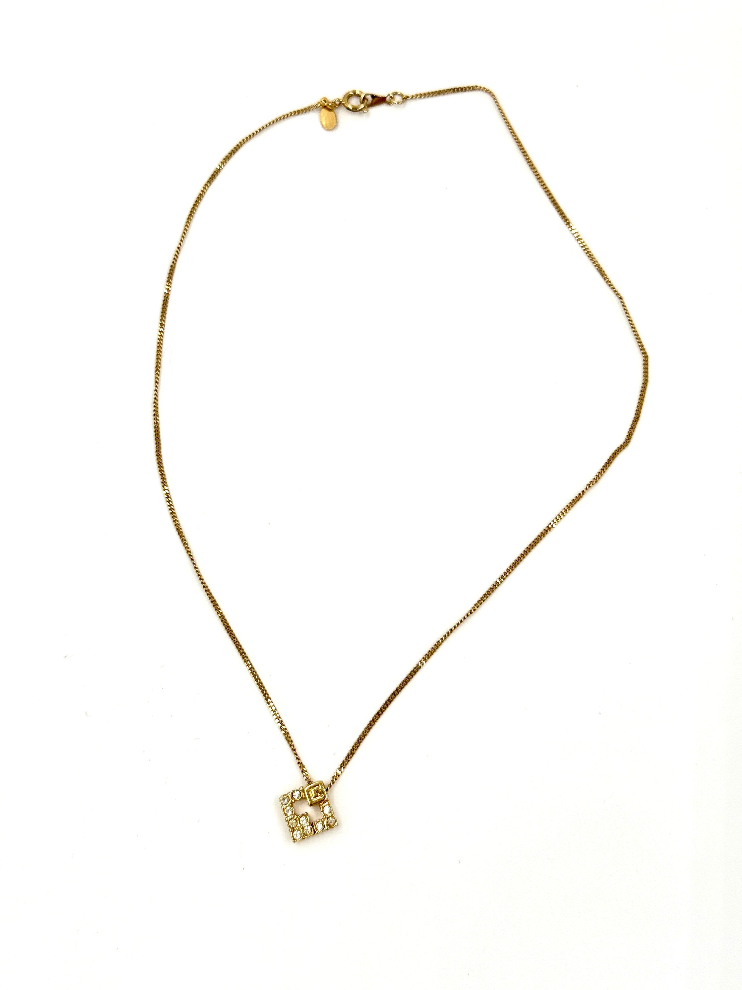 Pre-Owned Givenchy Vintage Crystal Pendant Necklace - Authenticated
