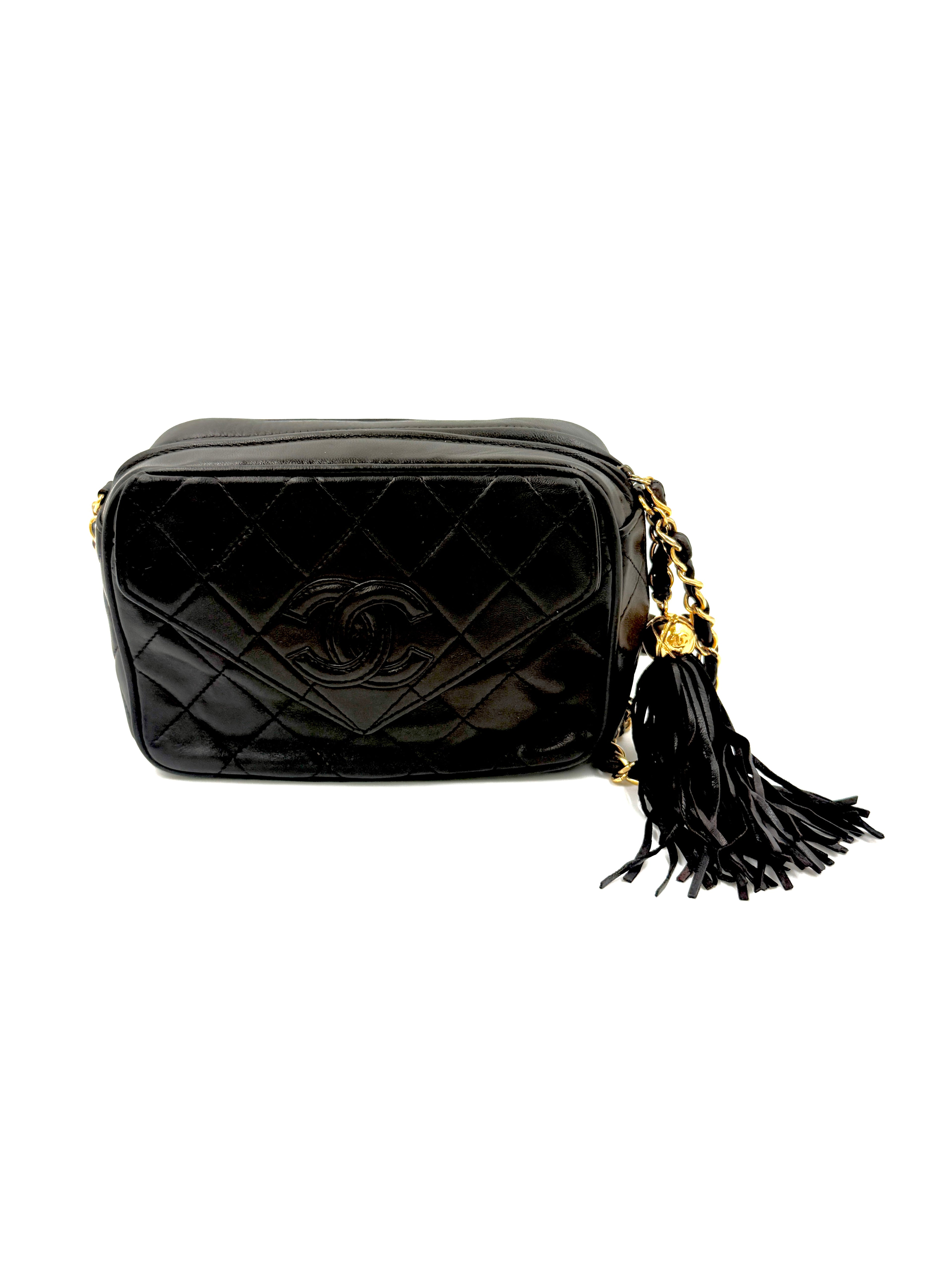 Pre-Owned Chanel CC Camera Bag Chocolate Brown Lambskin - Authenticated