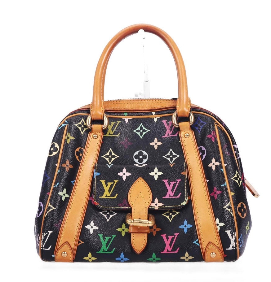 Pre-Owned Louis Vuitton Black Monogram Multicolore Canvas Priscilla Bag - Authenticated