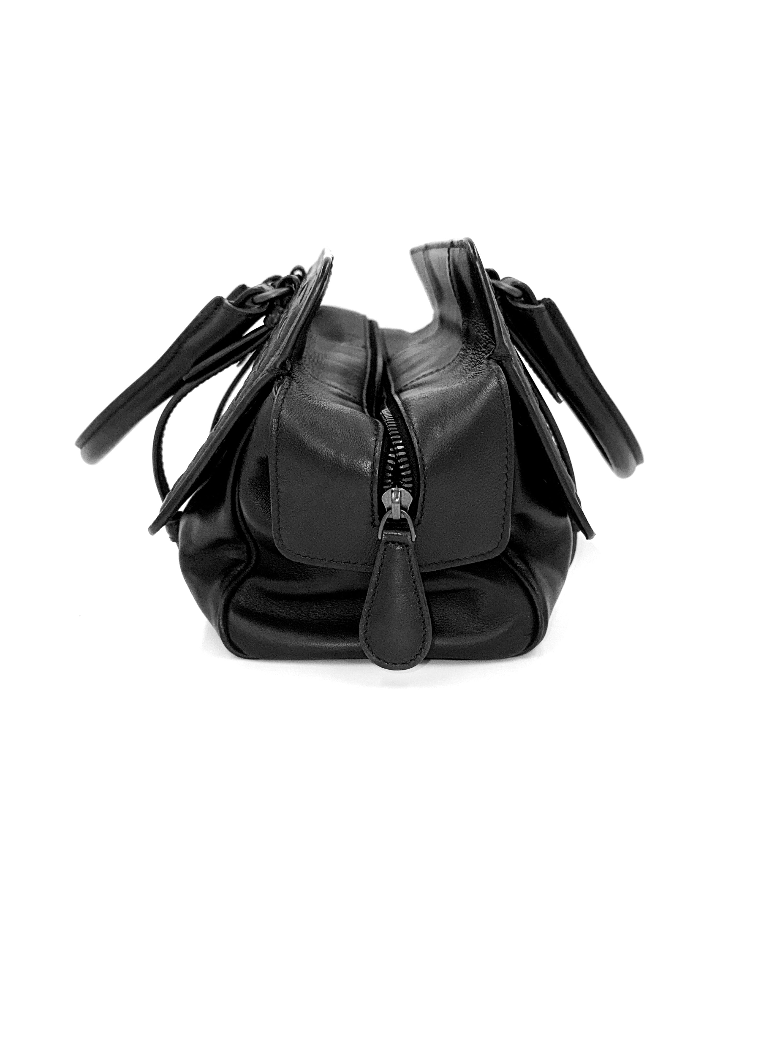 Pre-Owned Bottega Veneta Black Intrecciato Woven Nappa Leather Monaco Medium Satchel Bag - Authenticated