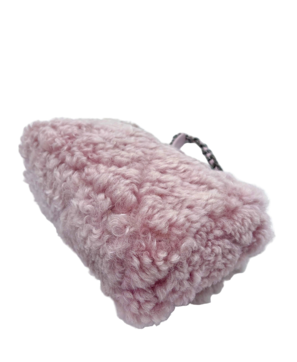 Pre-owned Chanel 19 Flap Bag Light Pink Shearling Small - Authenticated