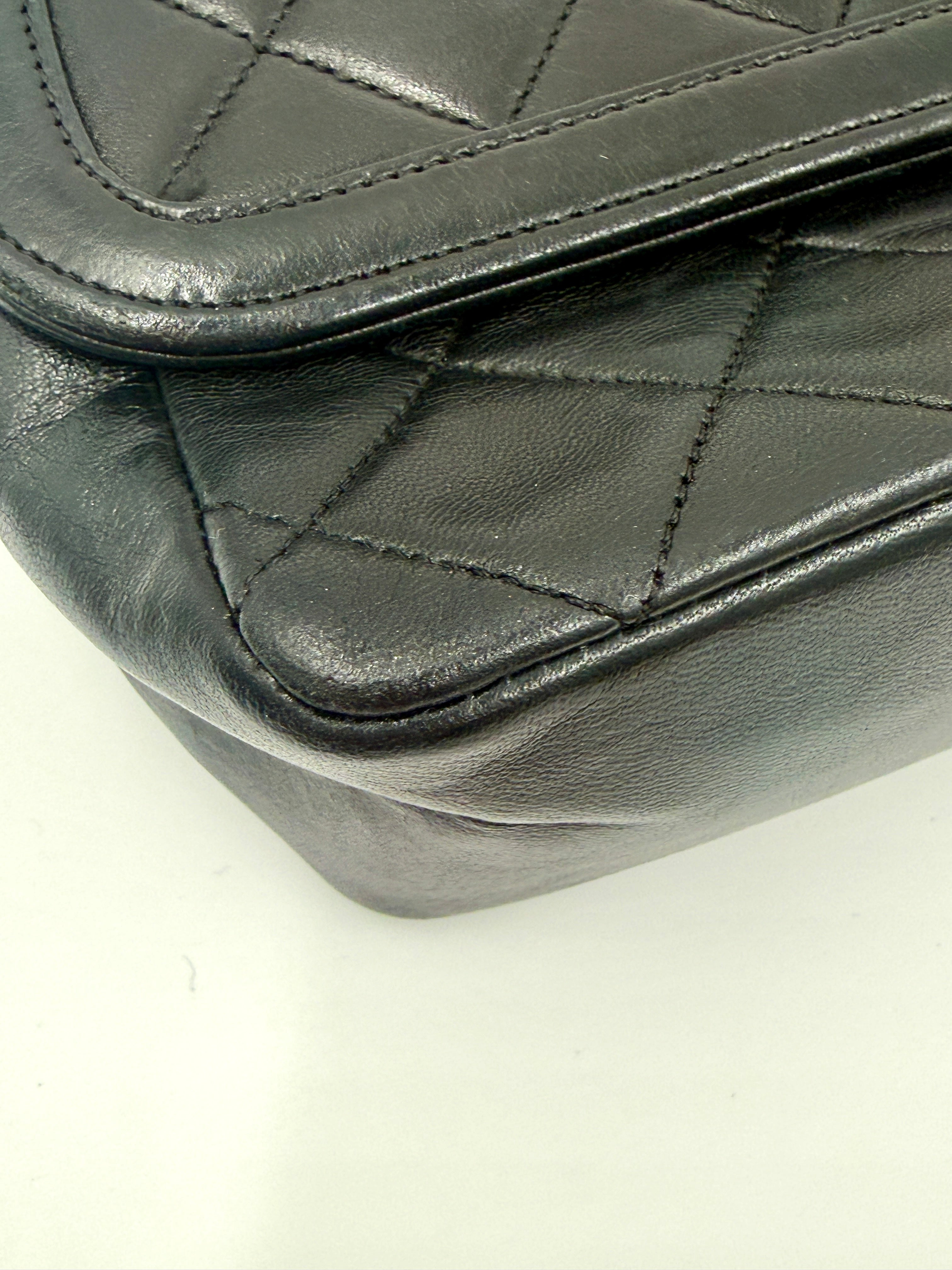 Pre-Owned Chanel  Rare Lambskin CC Chain Flap Bag Crossbody with Wallet - Authenticated