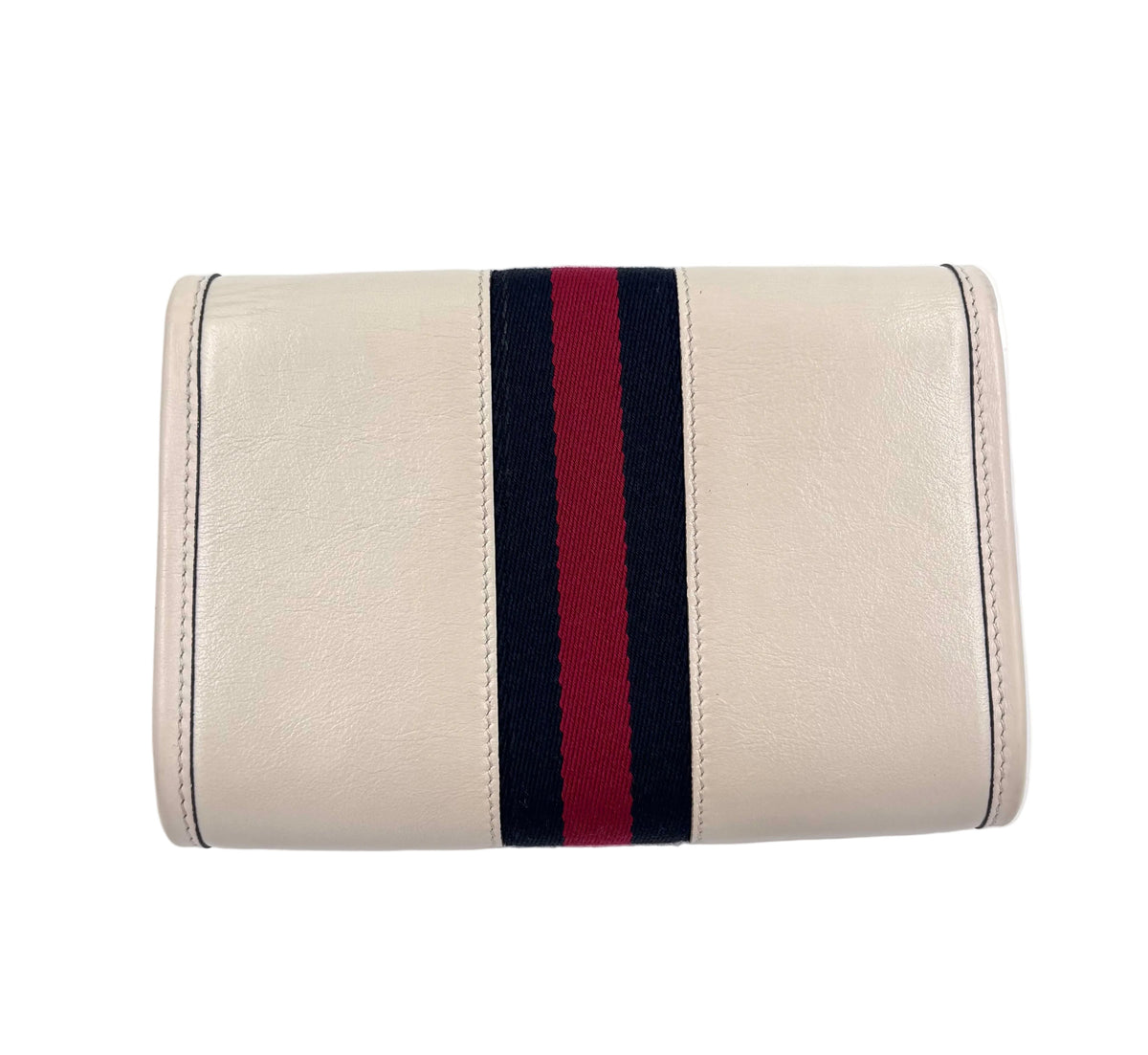 Pre-owned Gucci Rajah Tiger Head Mini Crossbody Bag in Cream Leather - Authenticated