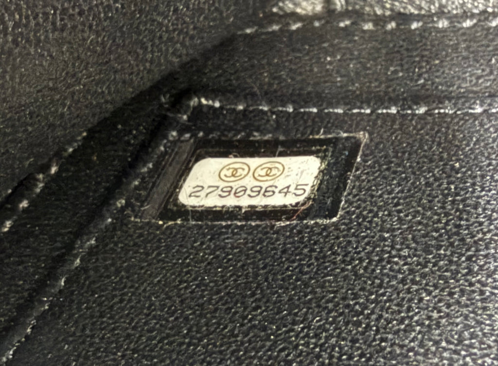 Pre-owned Chanel Black Small Filligree Tweed Vanity with Beading - Authenticated