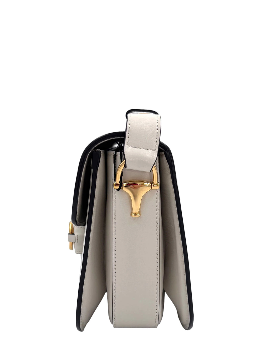 Pre-owned GUCCI GG Supreme Monogram Horsebit 1955 Shoulder Bag Beige Mystic White - Authenticated