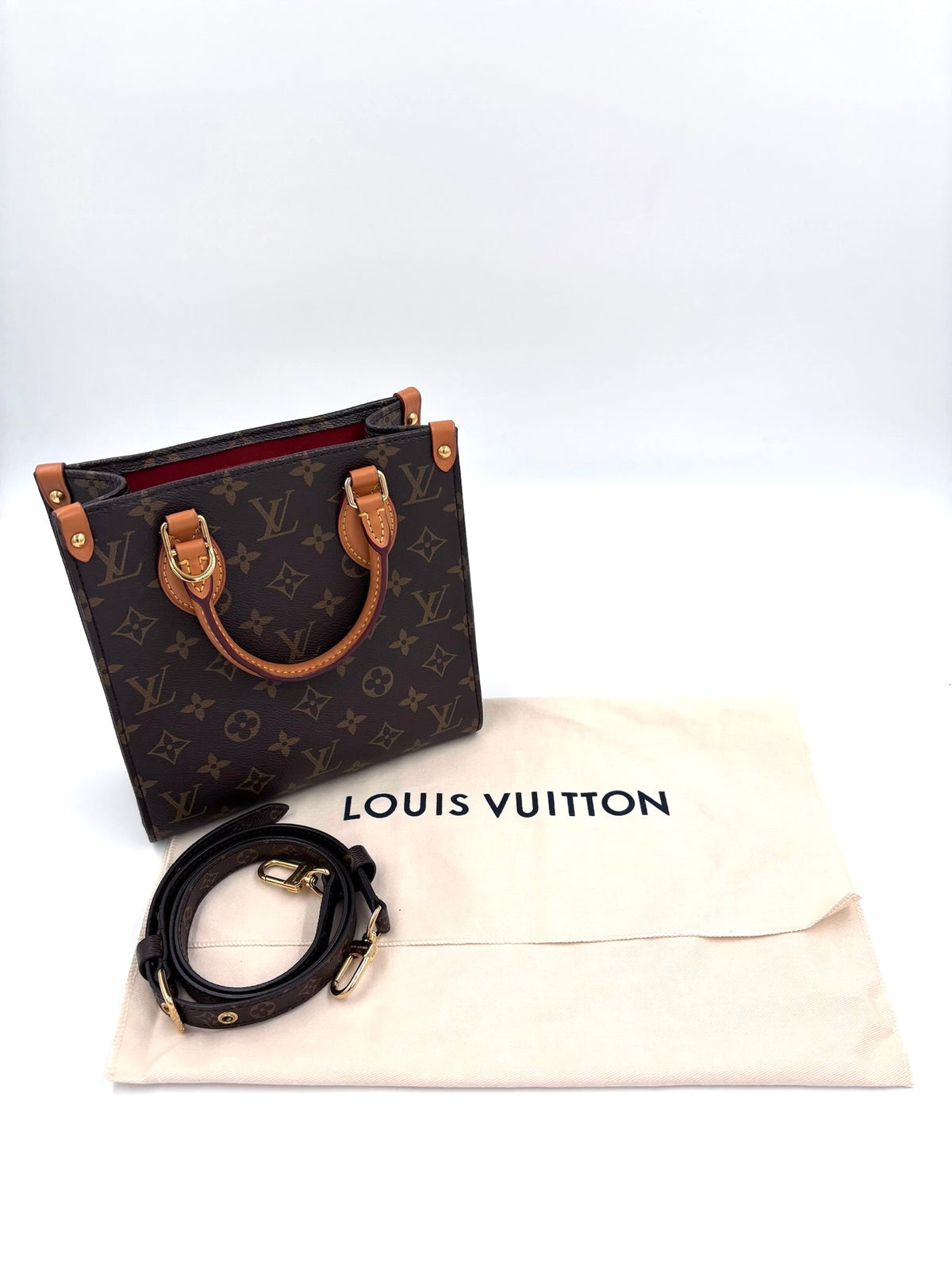Pre-owned Louis Vuitton Sac Plat BB Monogram Canvas - Authenticated