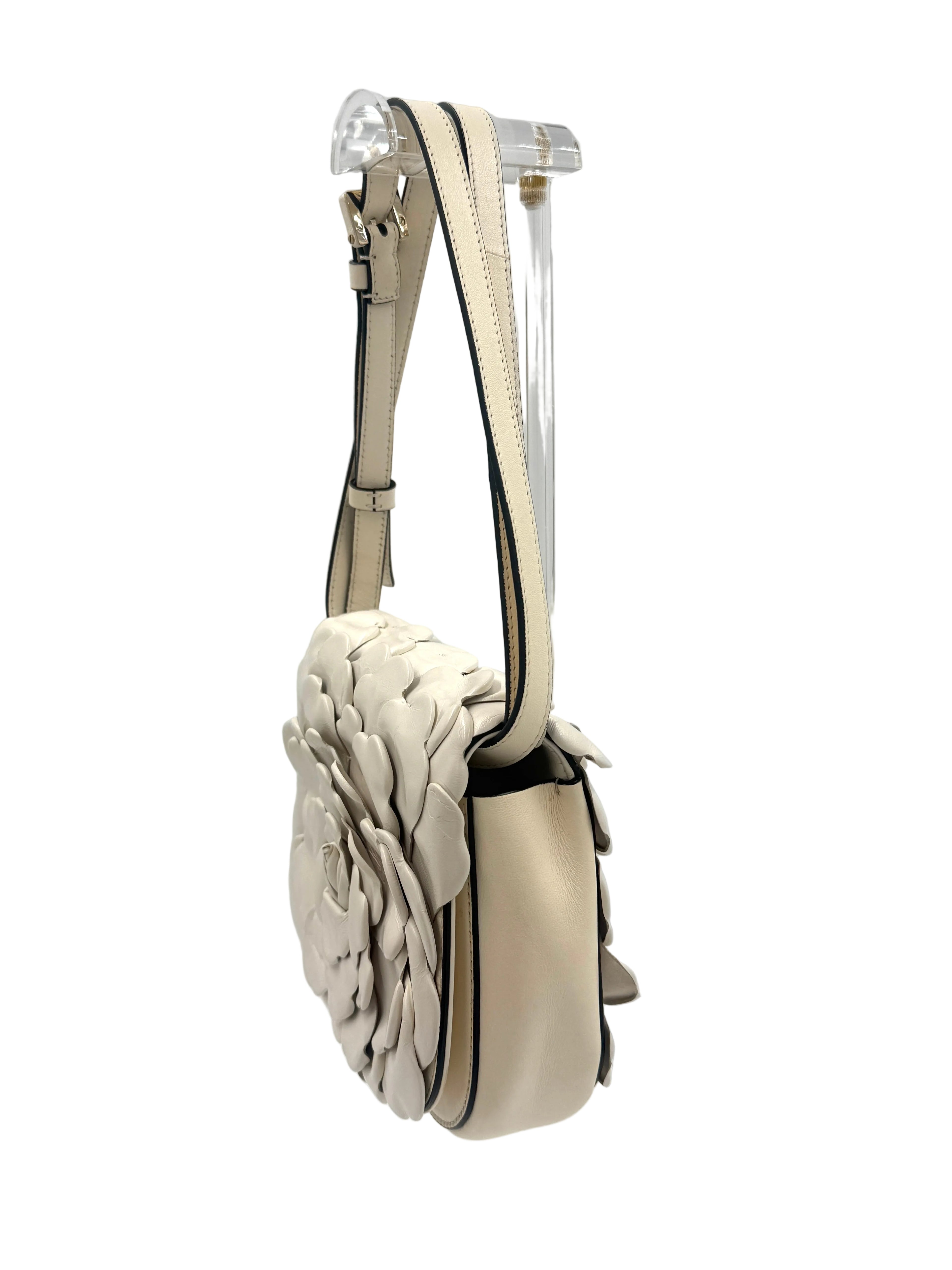 Pre-Owned Valentino Ivory Leather 03 Rose Edition Atelier Crossbody/Shoulder Bag - Authenticated