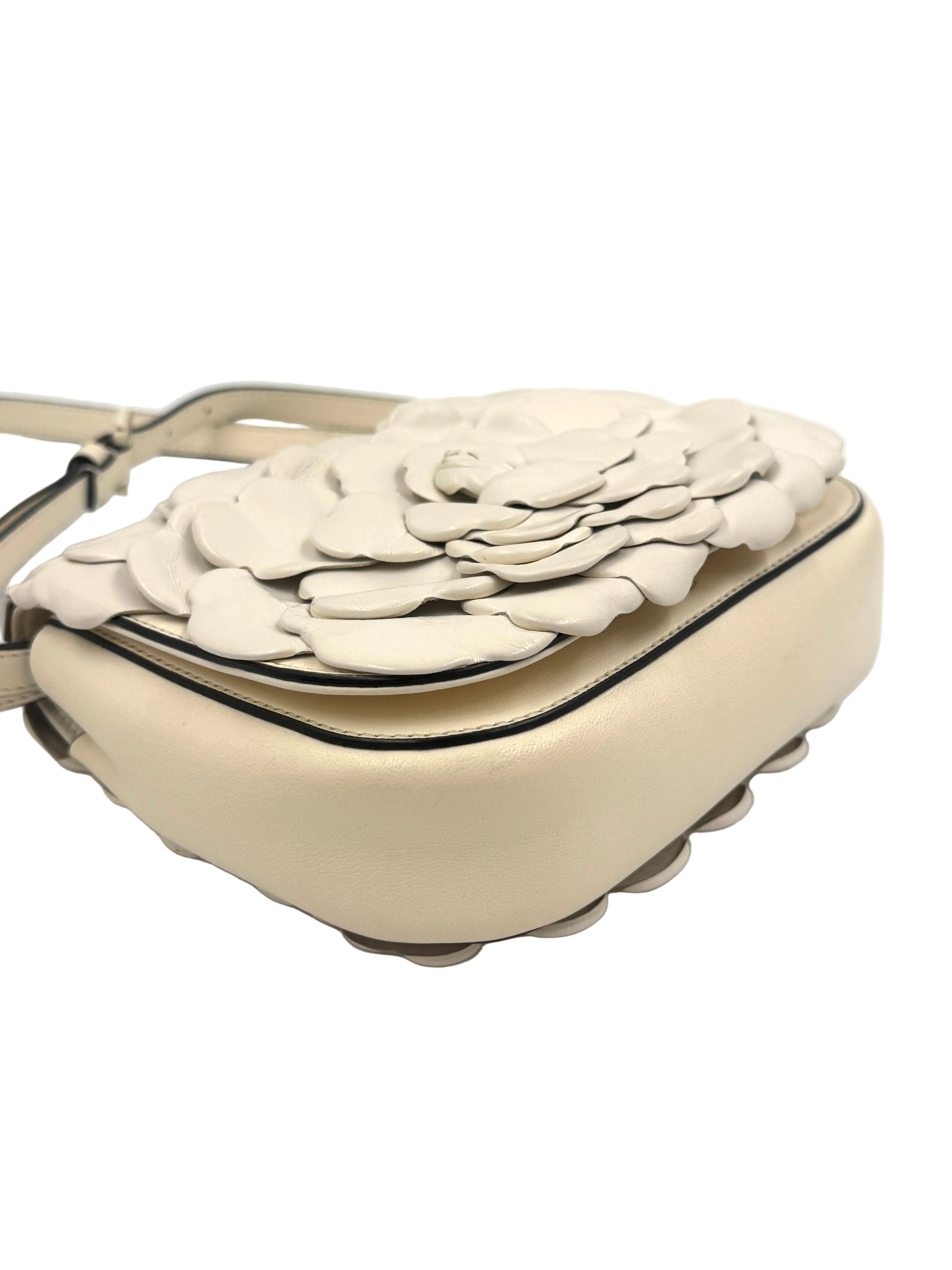 Pre-Owned Valentino Ivory Leather 03 Rose Edition Atelier Crossbody/Shoulder Bag - Authenticated
