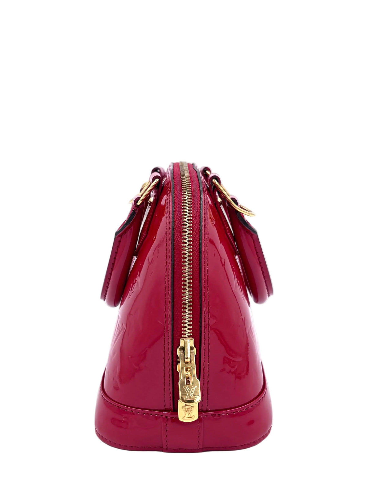 Pre-owned Louis Vuitton Monogram Vernis Alma BB Bag in Glossy Red - Authenticated