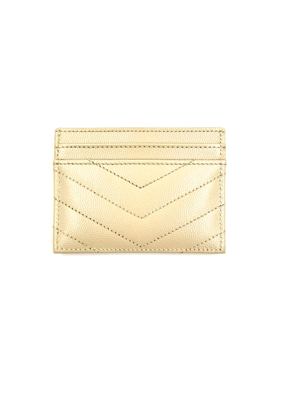 Yves Saint Laurent Grain De Poudre Chevron Card Case