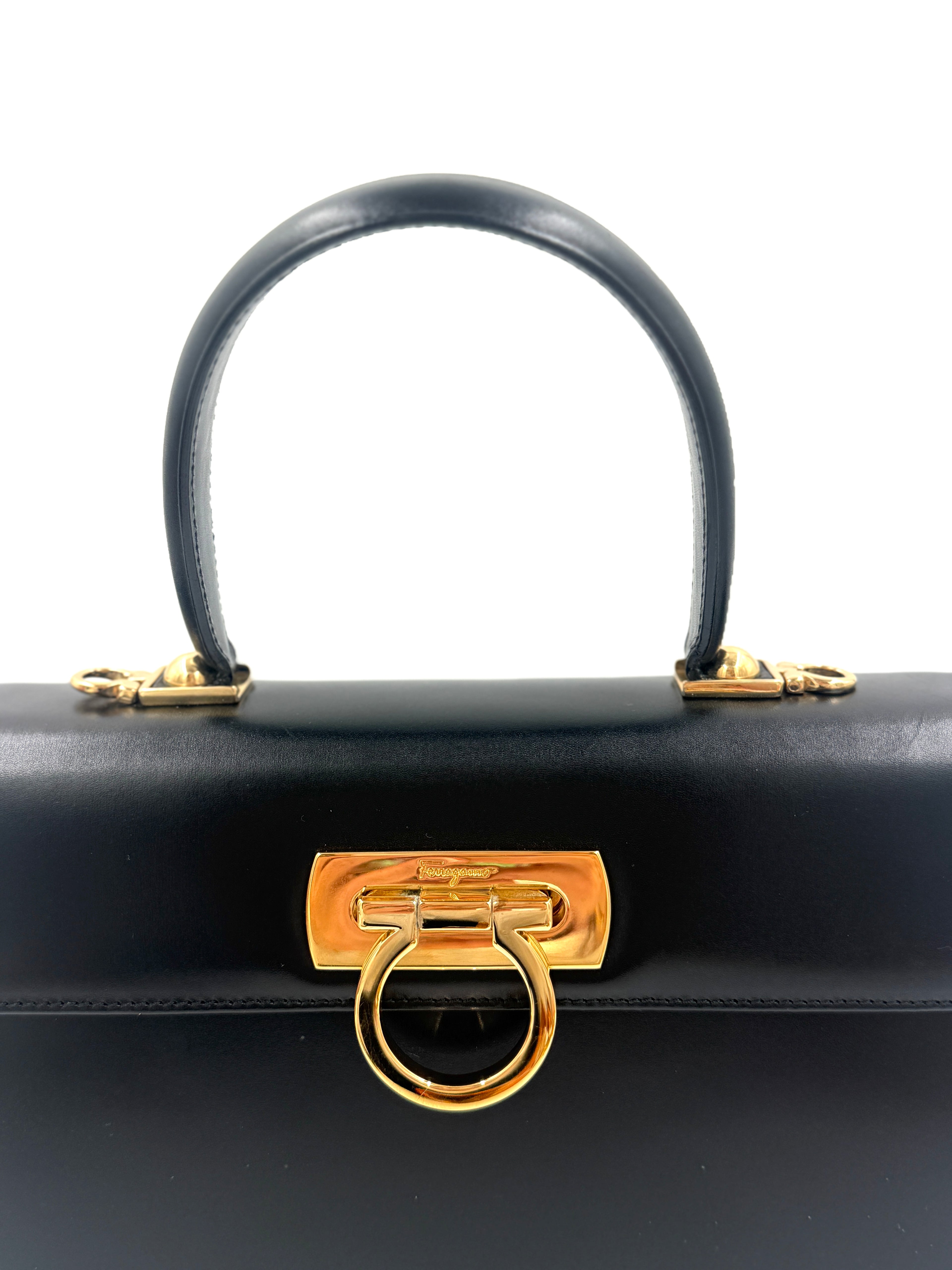 Pre-Owned Salvatore Ferragamo Gancini 2 Way Bag - Shoulder/Handle Bag - Authenticated
