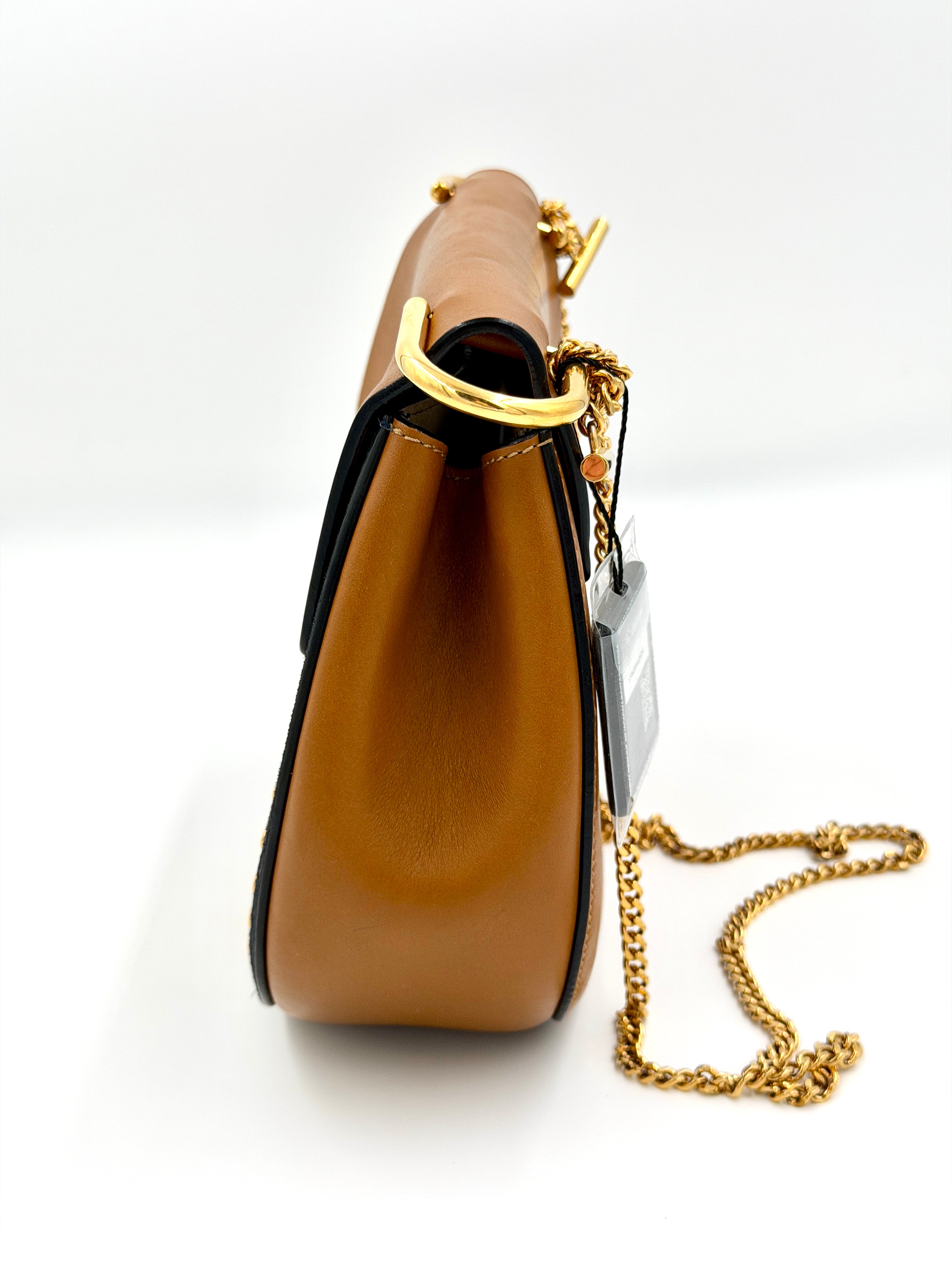 Pre-owned Chloé Drew Patchwork Studded Medium Chain Bag - Authenticated