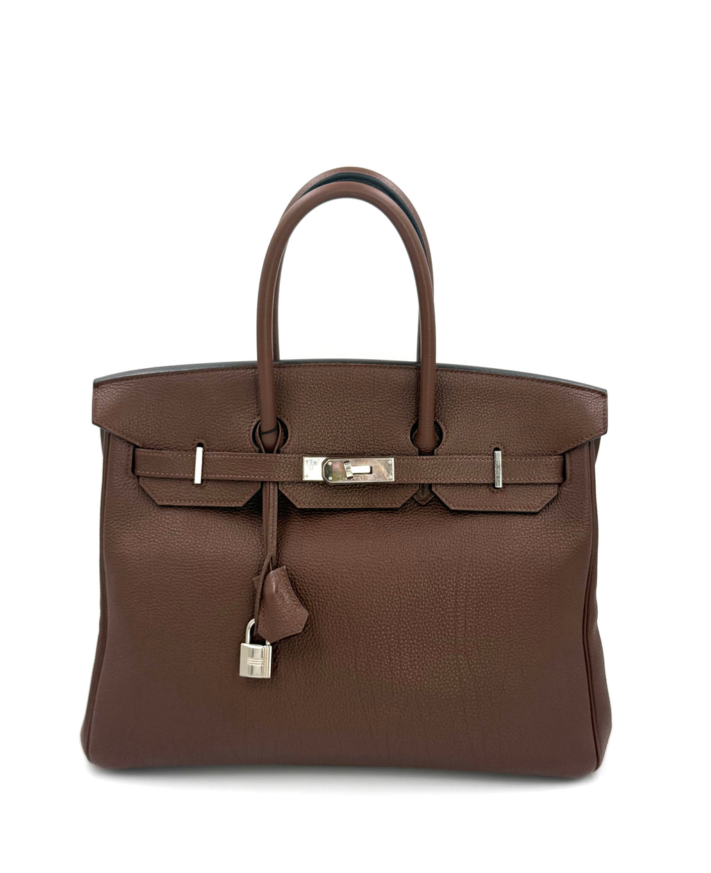 Pre-owned Hermès Birkin 35 Chocolat Togo Leather PHW - Authenticated