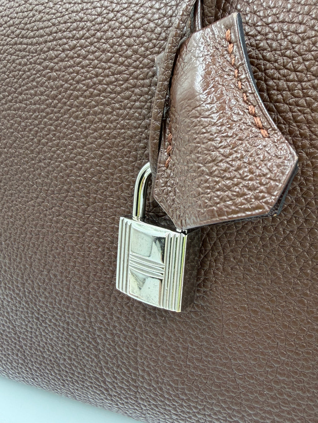 Pre-owned Hermès Birkin 35 Chocolat Togo Leather PHW - Authenticated