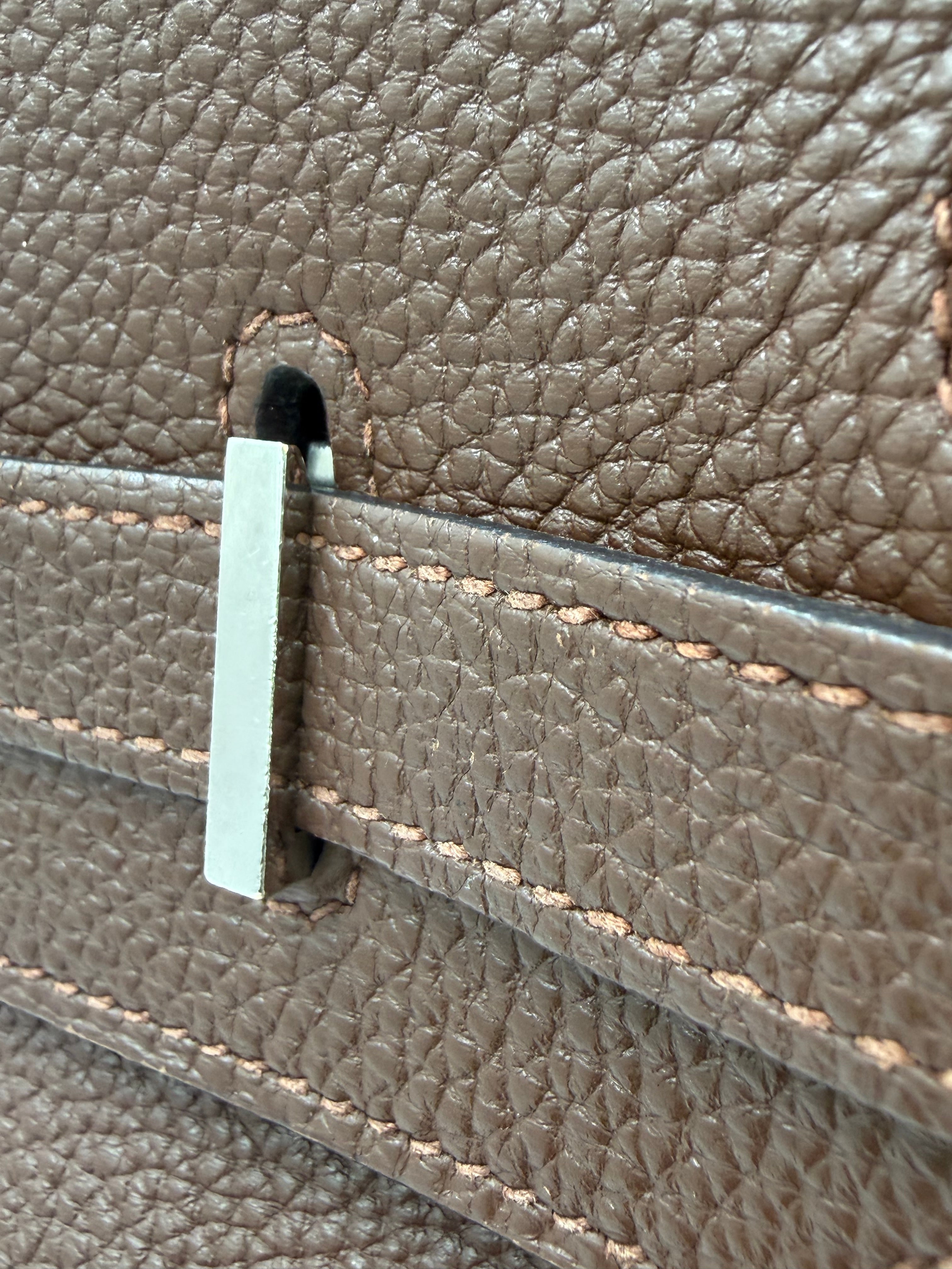 Pre-owned Hermès Birkin 35 Chocolat Togo Leather PHW - Authenticated