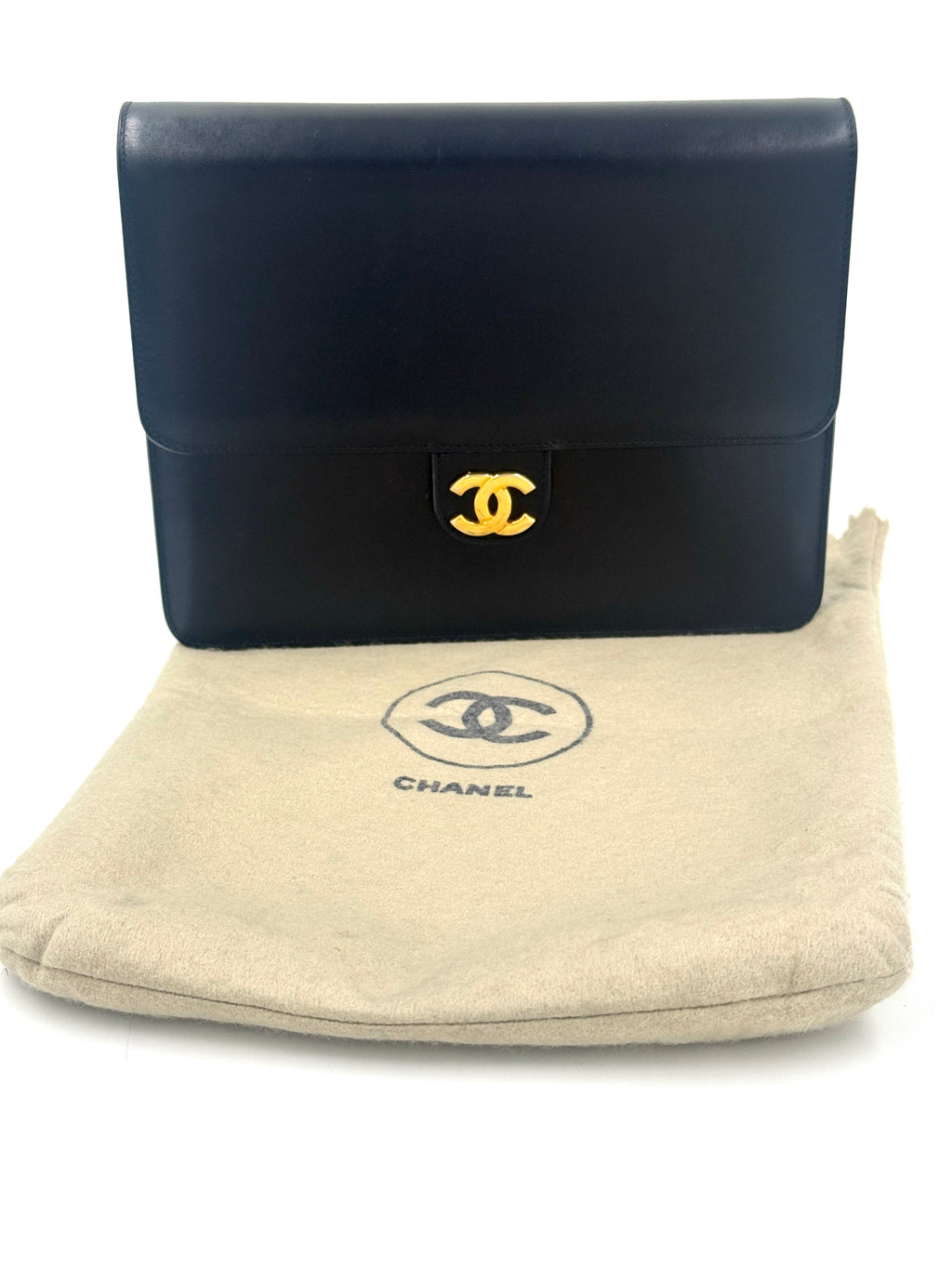 Pre-Owned Chanel Square Single Flap Bag 1980s Gold Hardware - Authenticated