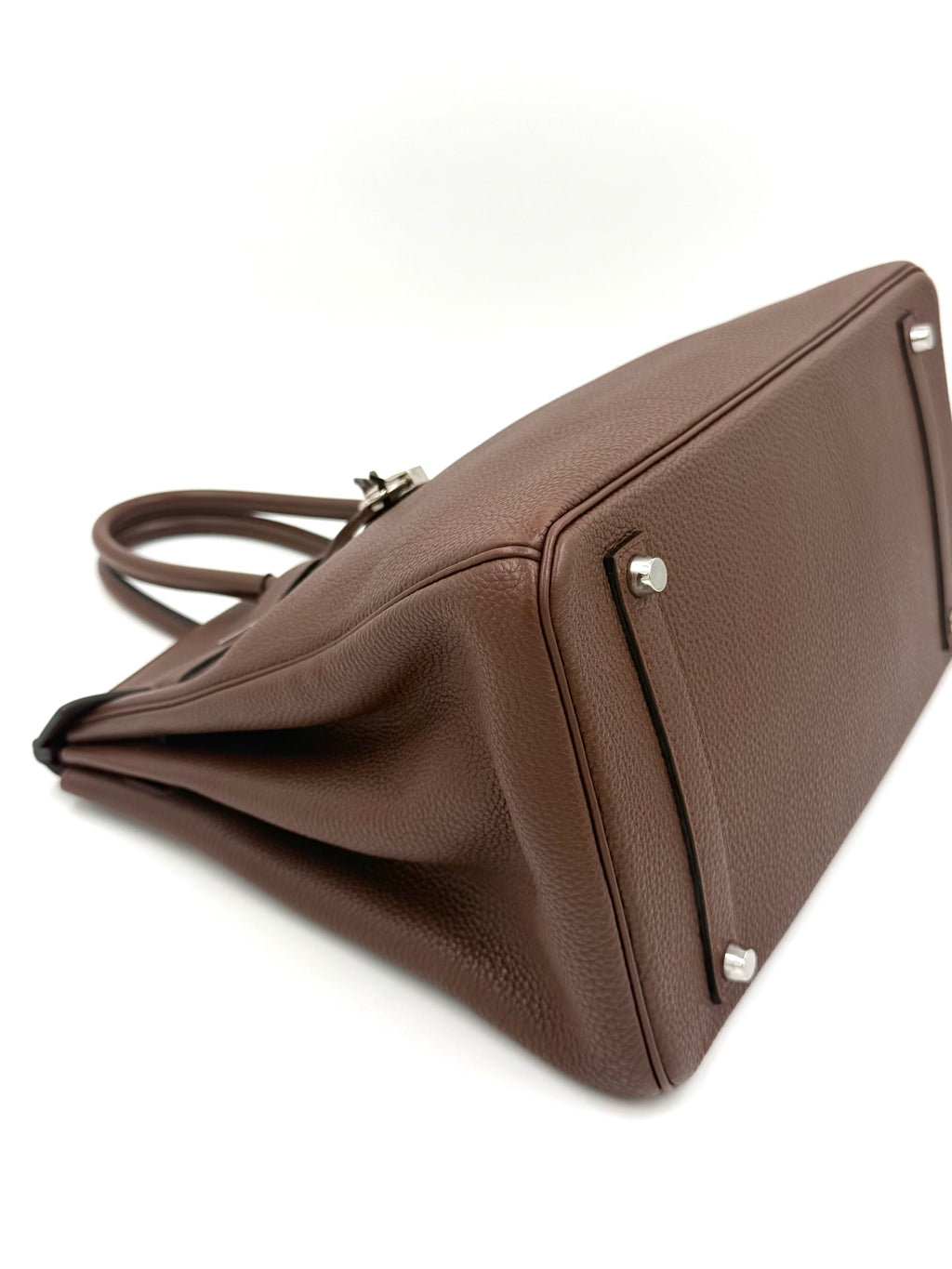 Pre-owned Hermès Birkin 35 Chocolat Togo Leather PHW - Authenticated
