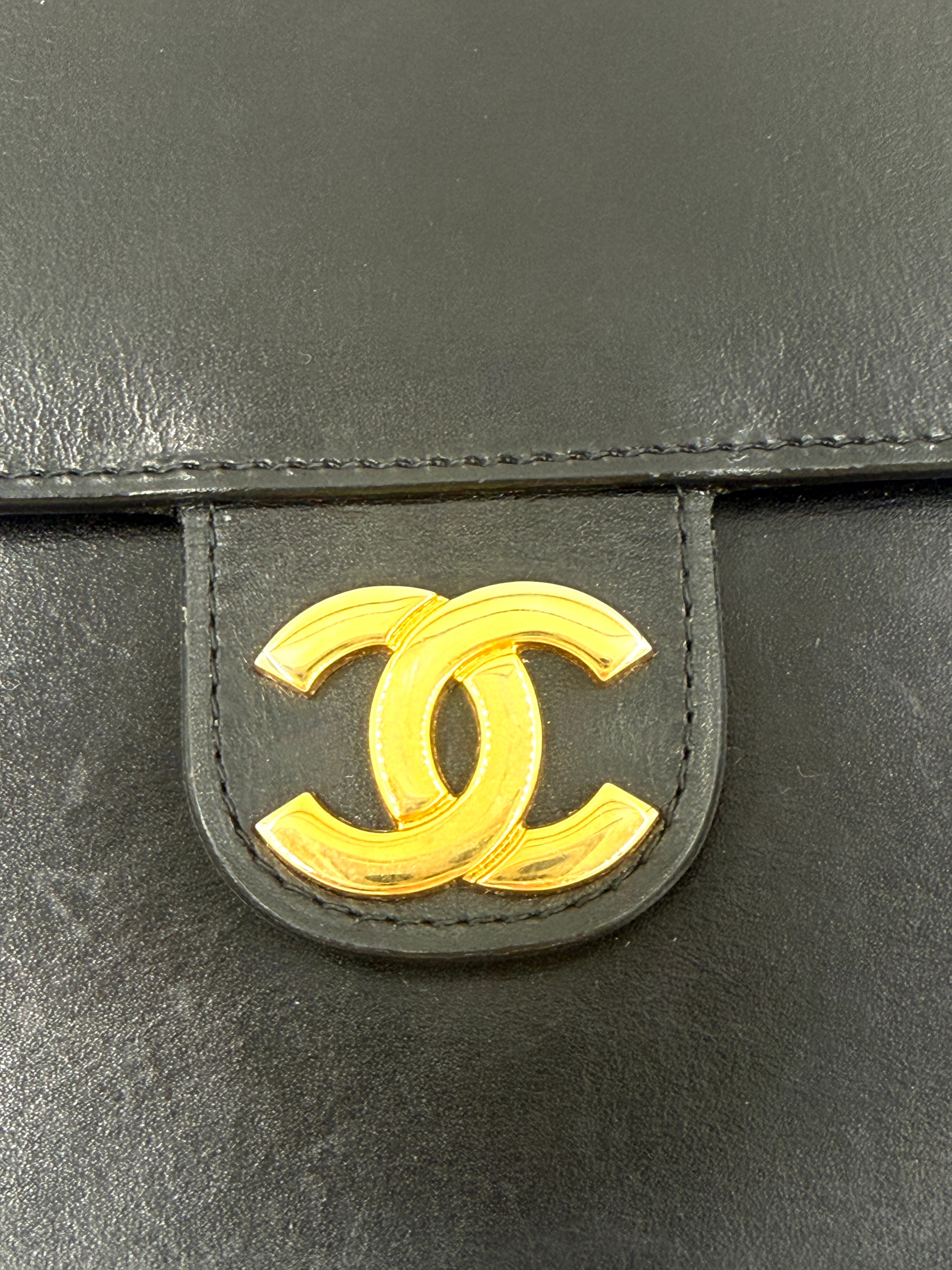 Pre-Owned Chanel Square Single Flap Bag 1980s Gold Hardware - Authenticated