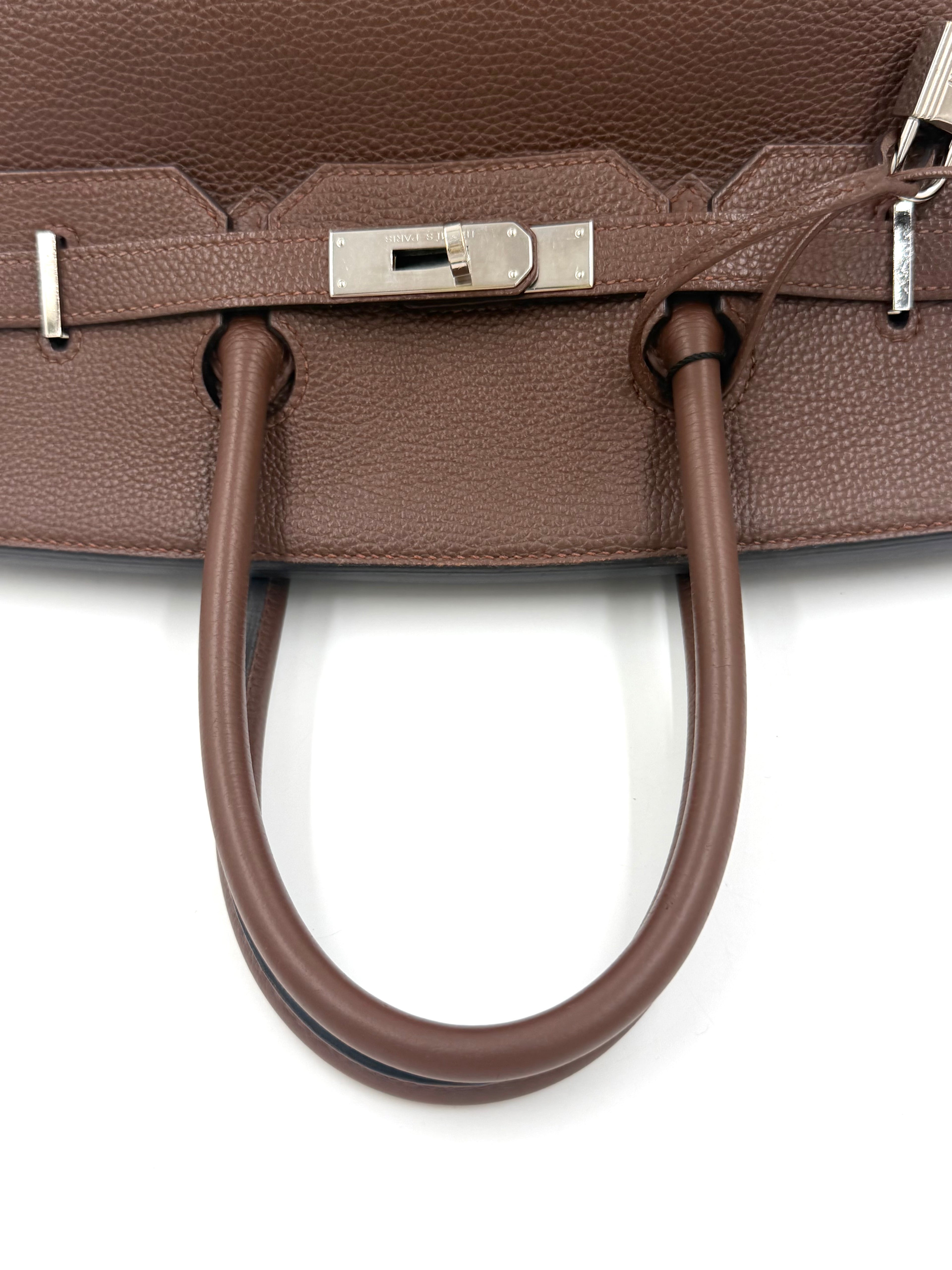 Pre-owned Hermès Birkin 35 Chocolat Togo Leather PHW - Authenticated