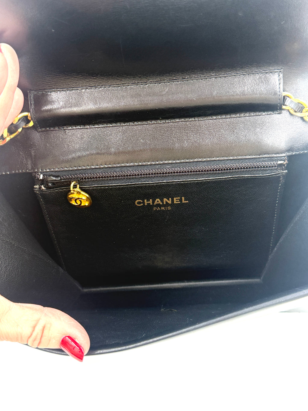 Pre-Owned Chanel Square Single Flap Bag 1980s Gold Hardware - Authenticated