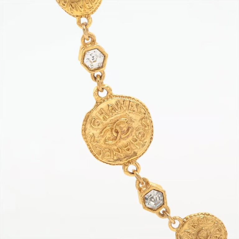 Pre-Owned Chanel Vintage Strass CC Medallion Long Necklace - Authenticated