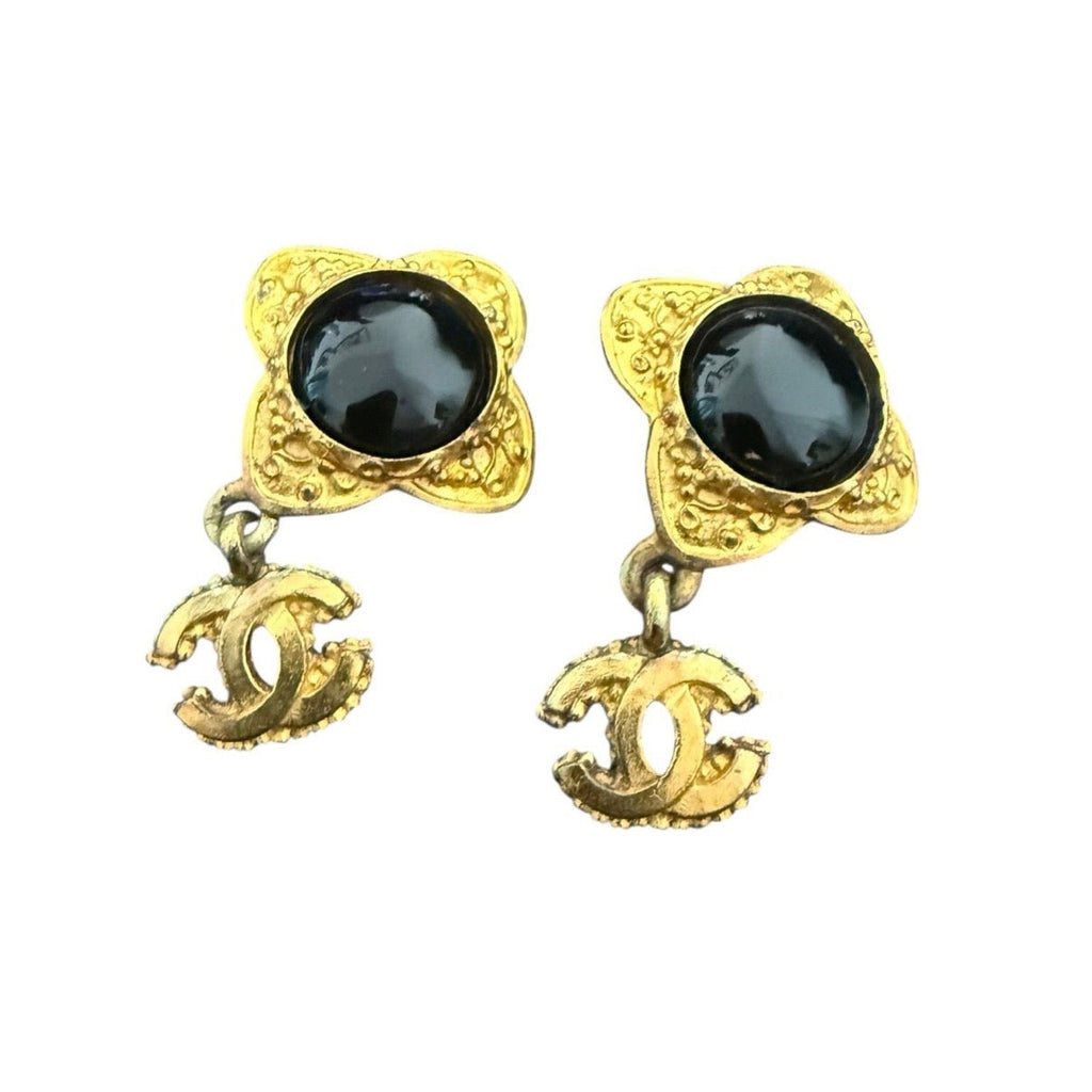 Pre-owned Chanel Coco Mark Flower Earrings - Authenticated