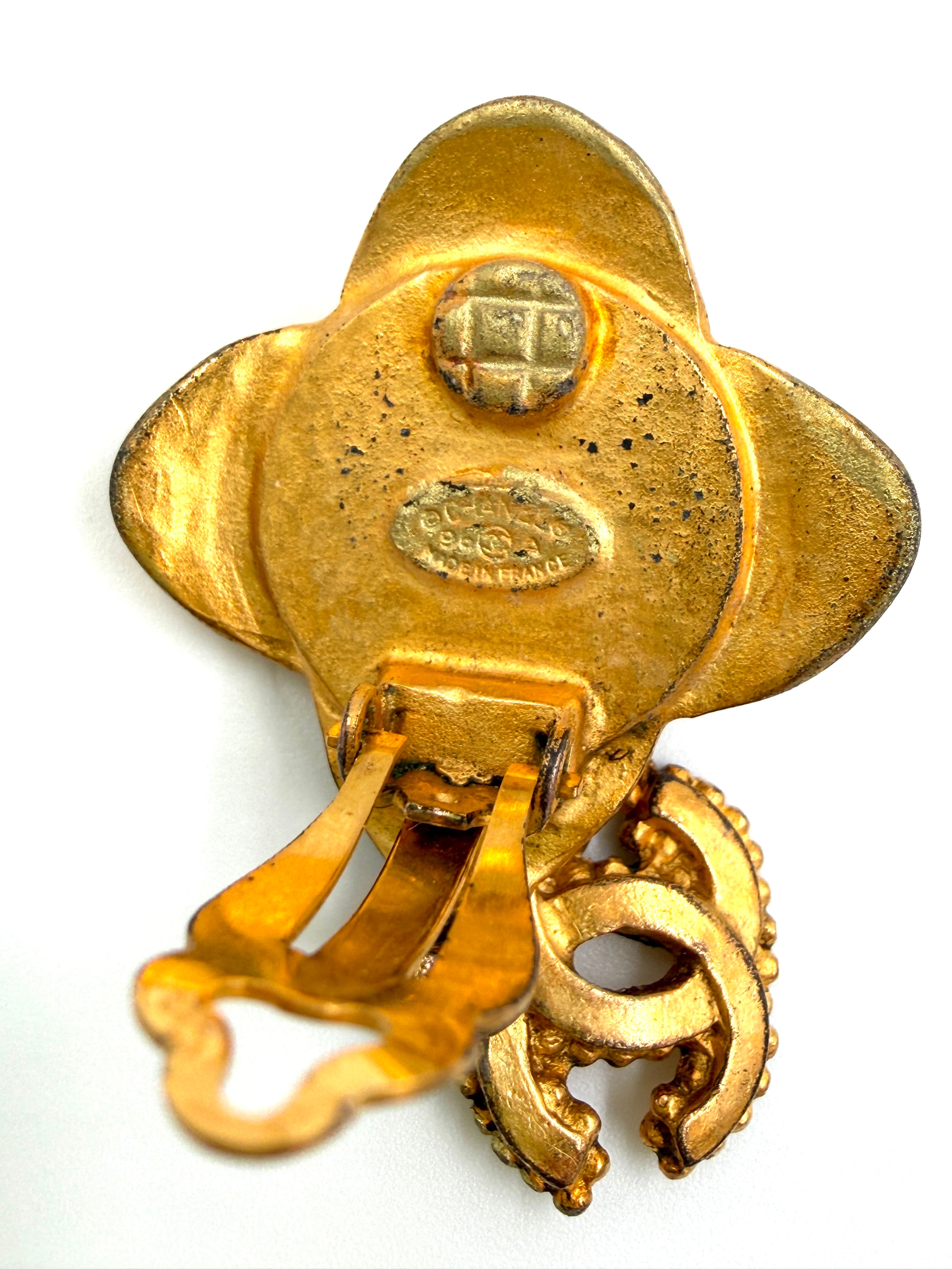 Chanel Coco Mark Flower Earrings