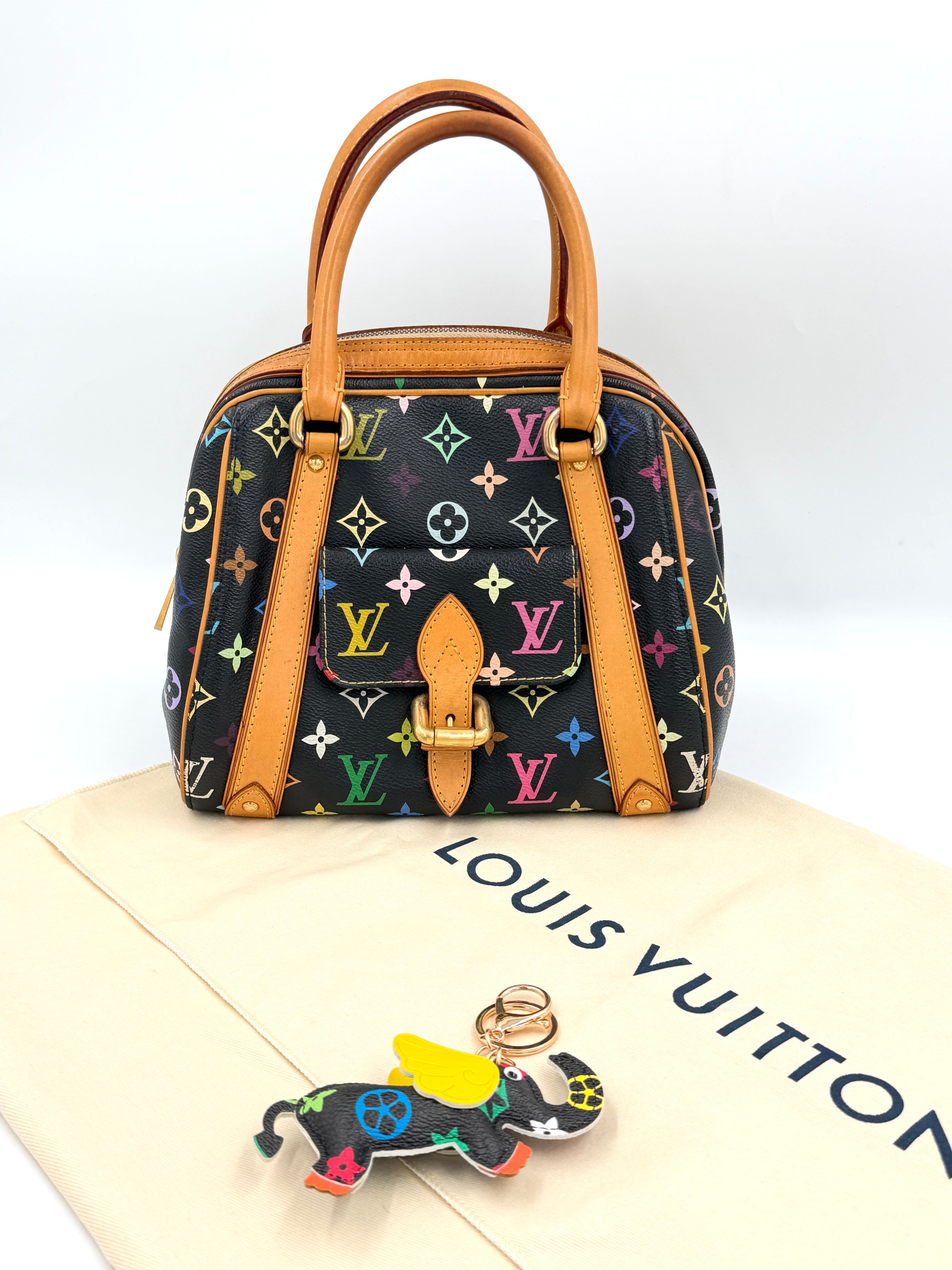 Pre-Owned Louis Vuitton Black Monogram Multicolore Canvas Priscilla Bag - Authenticated