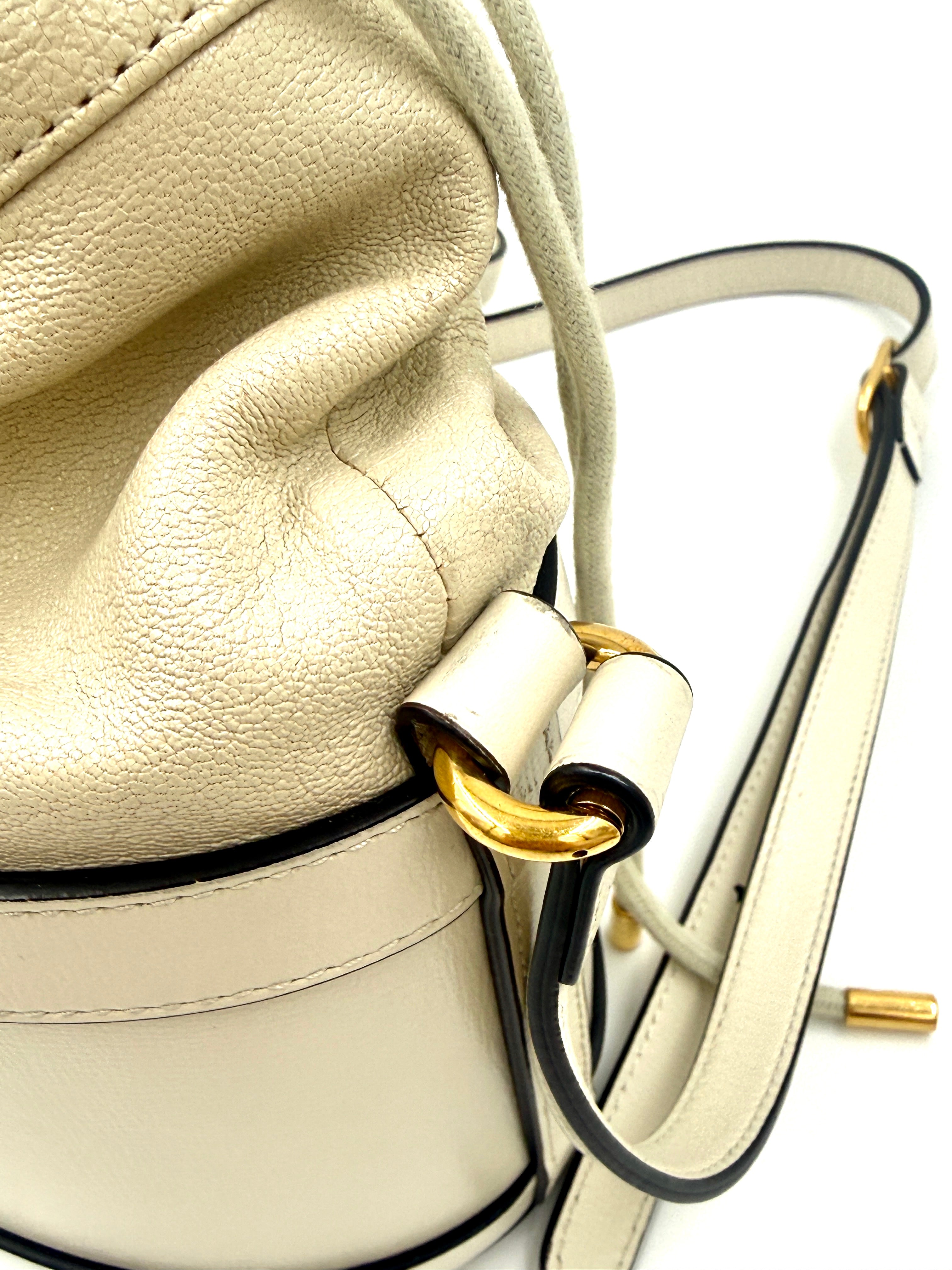 Pre-Owned Gucci Leather Horsebit 1955 Bucket Bag with Crossbody Strap - Authenticated