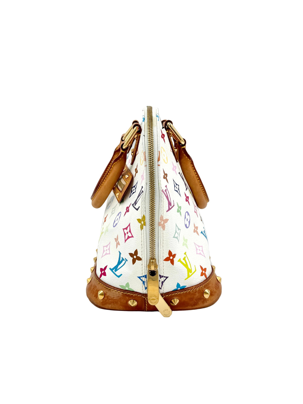 Pre-owned Louis Vuitton Monogram Multicolor Alma White - Authenticated