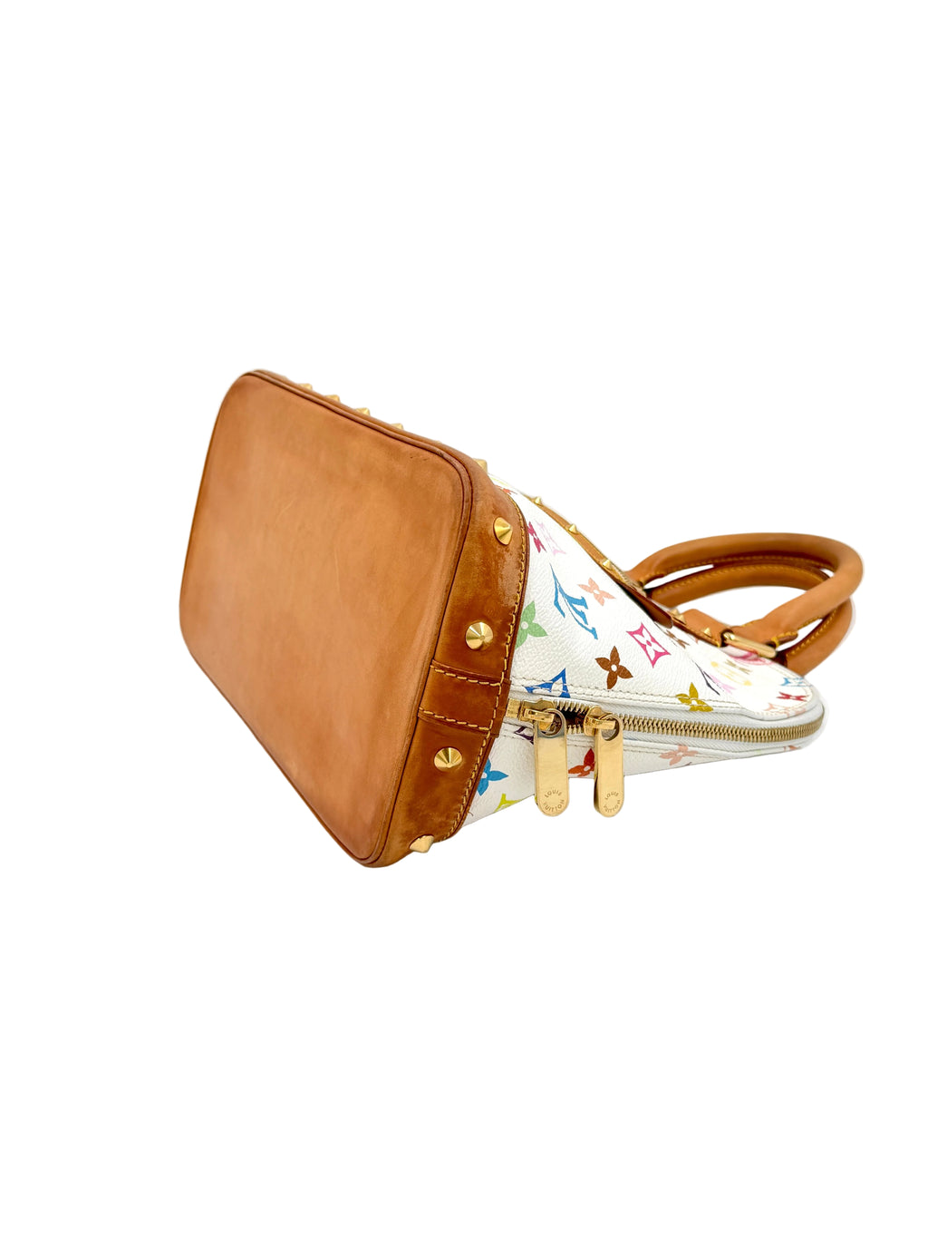 Pre-owned Louis Vuitton Monogram Multicolor Alma White - Authenticated